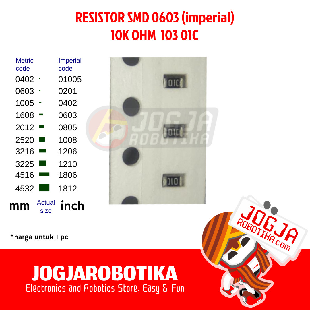 10K OHM 103 01C SMD 0603 RESISTOR