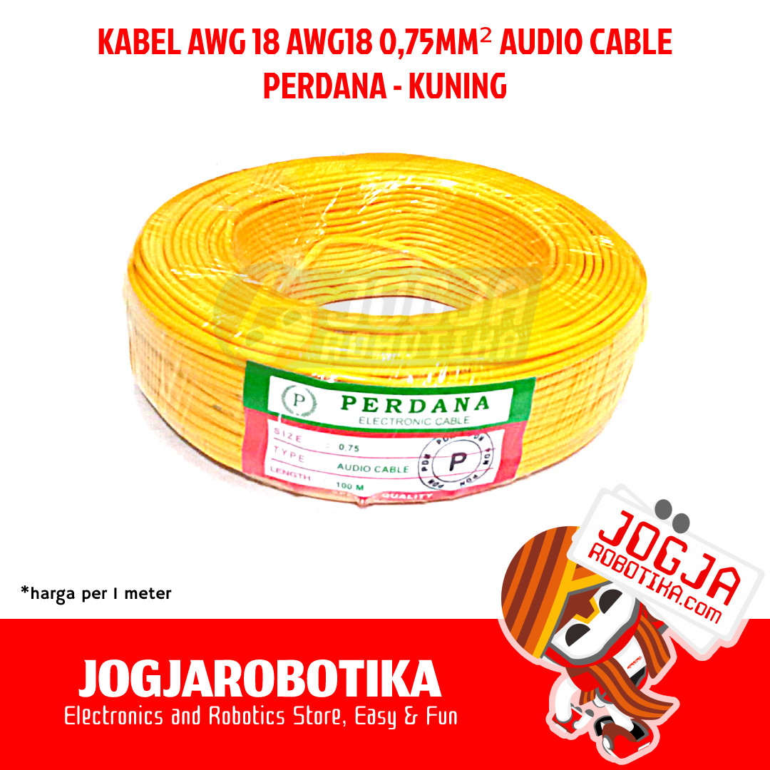 KABEL AWG 18 0.75mm [KUNING]