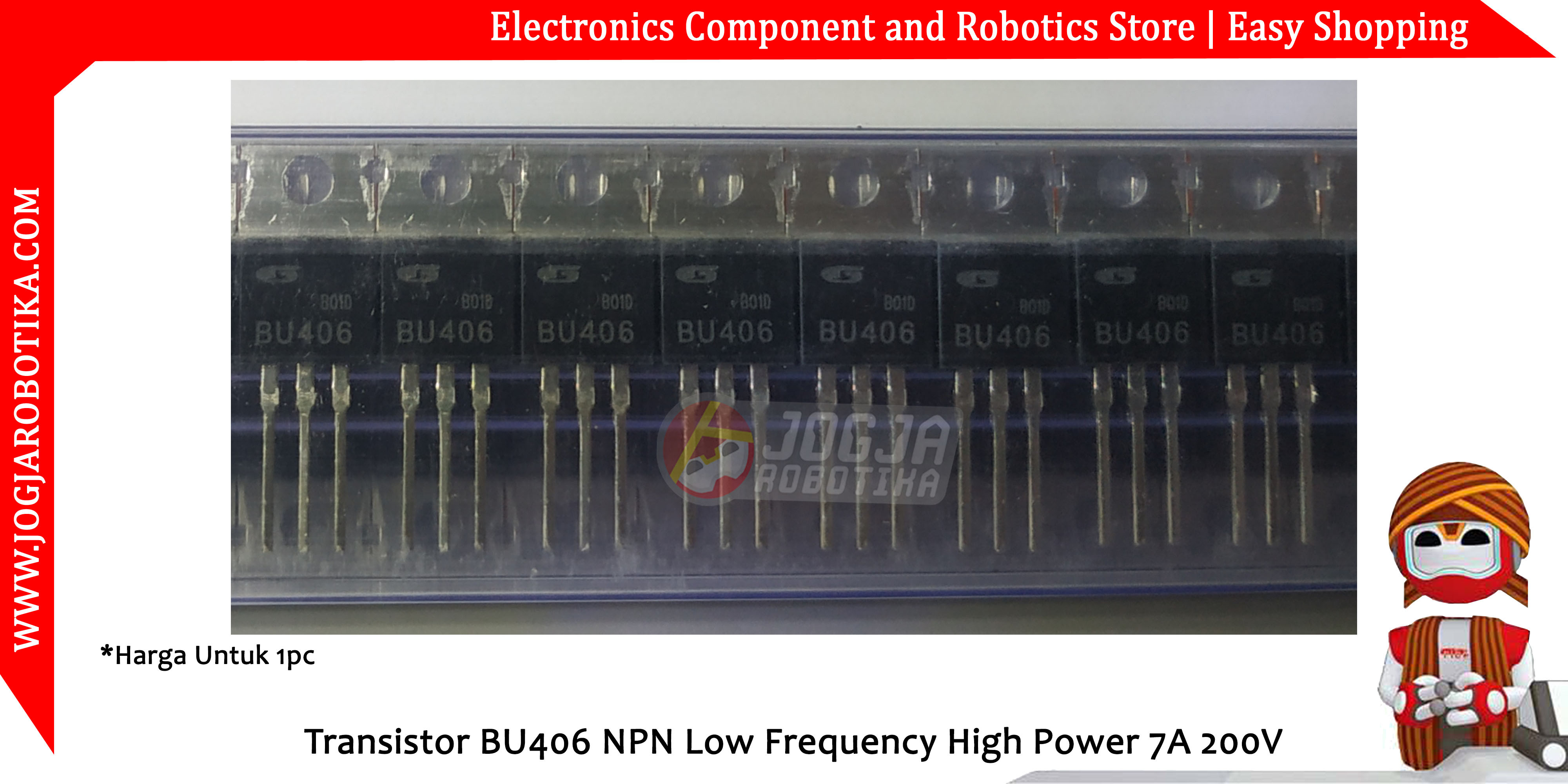 Transistor BU406 NPN Low Frequency High Power 7A 200V