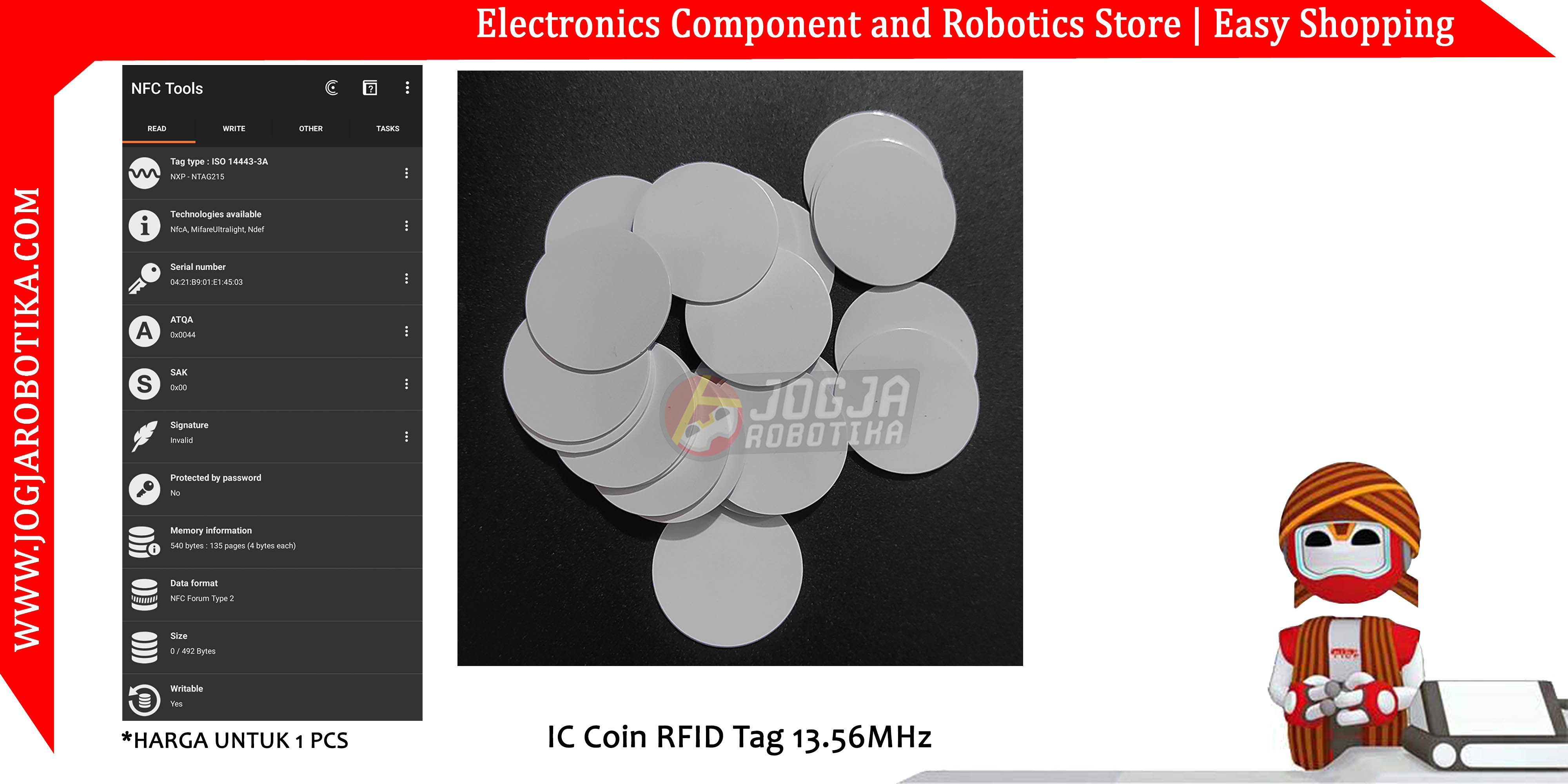 IC Coin RFID Tag 13.56MHz