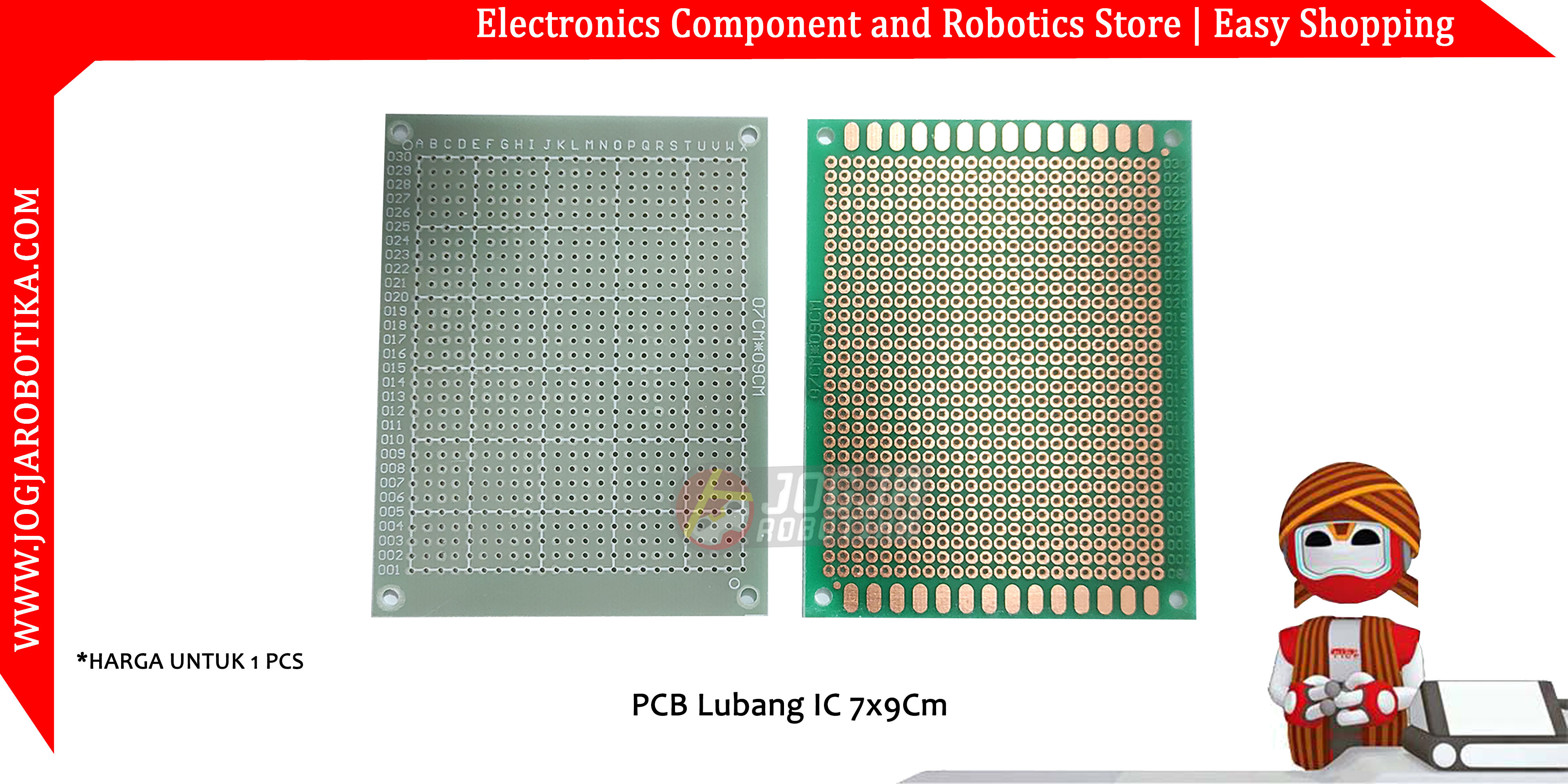 PCB Lubang IC 7x9Cm