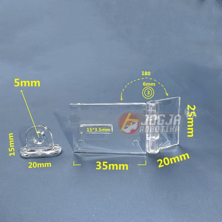 Gembok Kunci Grendel Akrilik Pengait Bening Besar Lock Acrylic Overpal Latch
