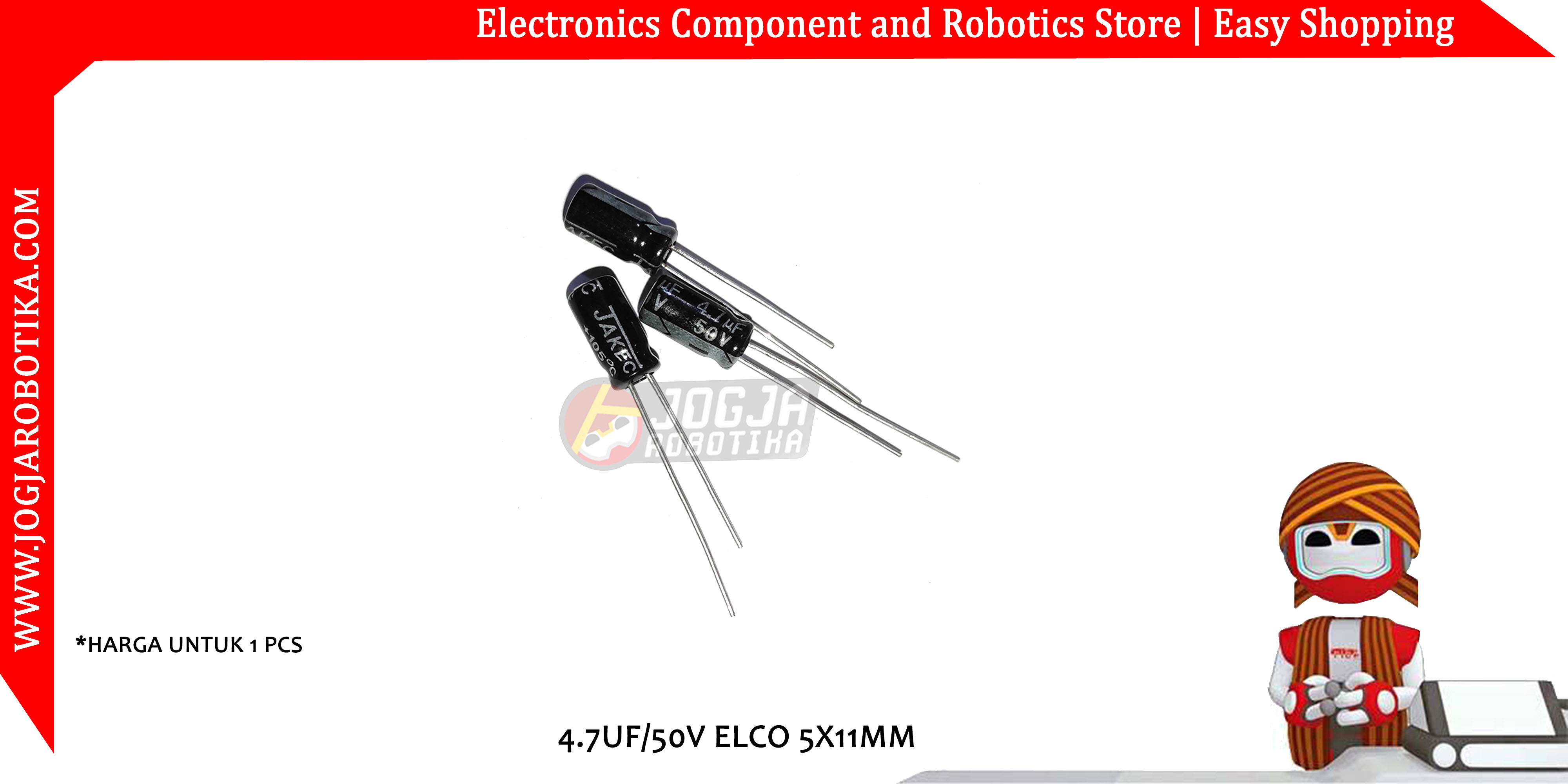 4.7uF/50V ELCO 5x11mm