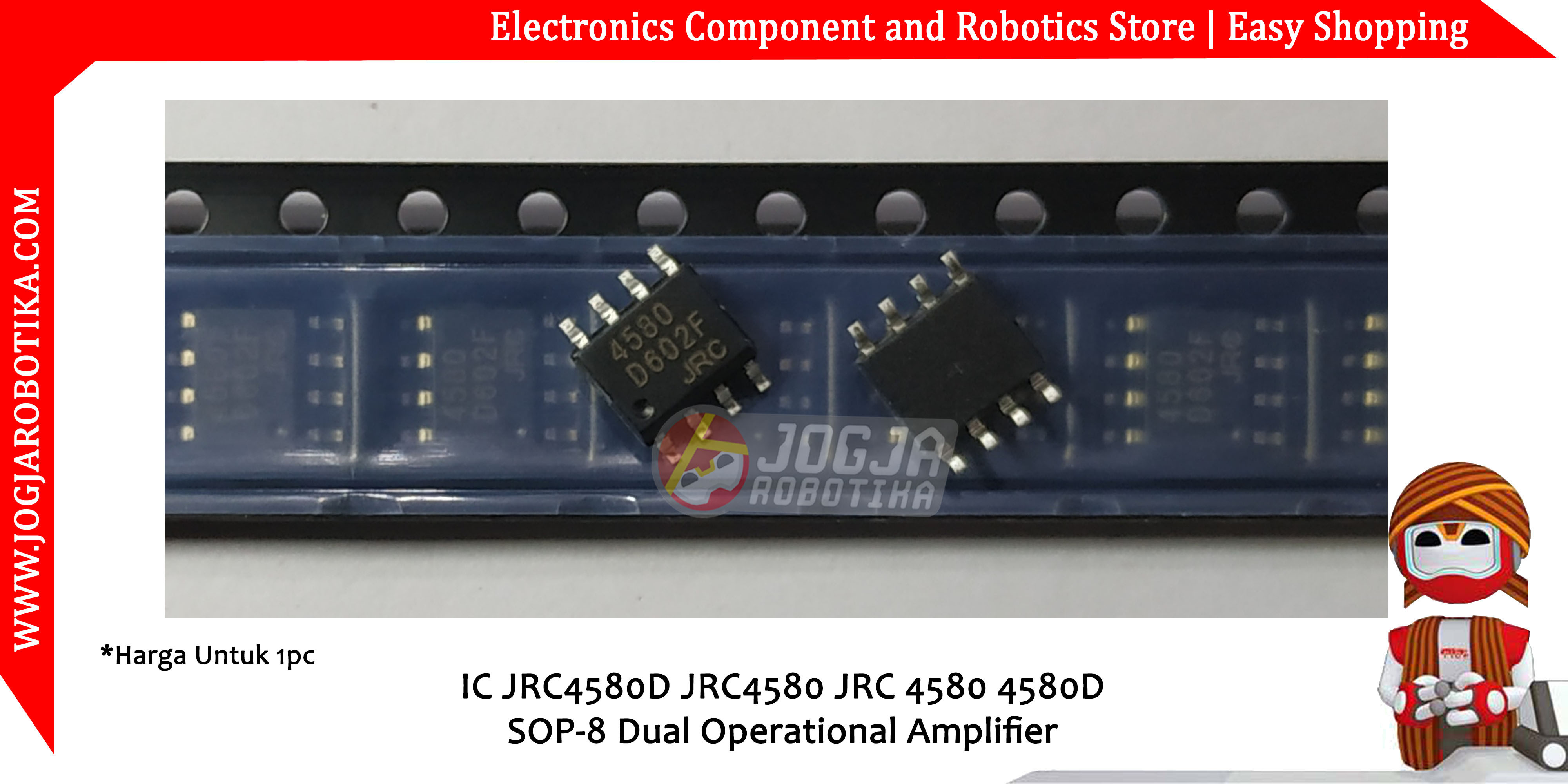 IC JRC4580D JRC4580 JRC 4580 4580D SOP-8 Dual Operational Amplifier