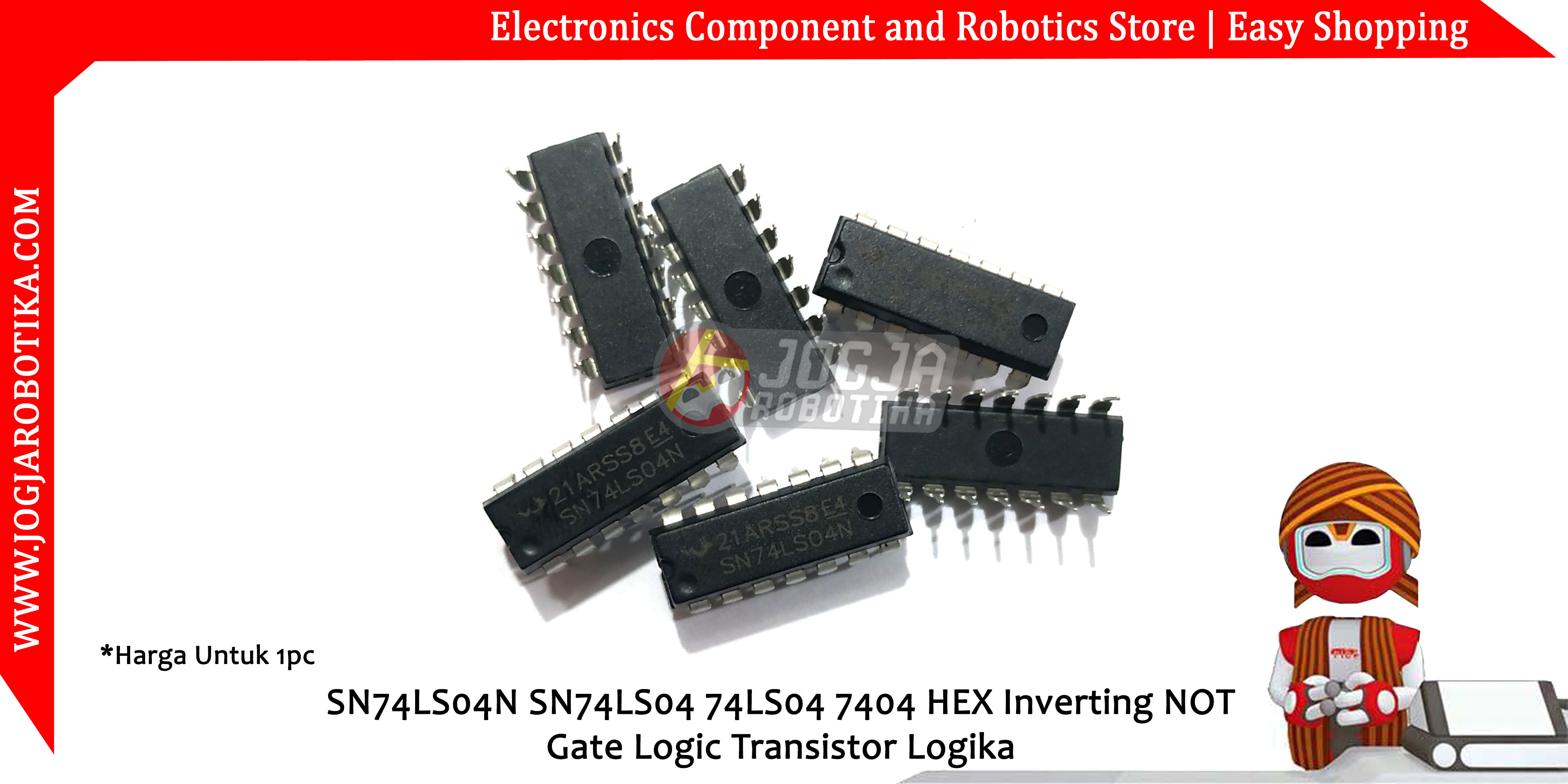SN74LS04N SN74LS04 74LS04 7404 HEX Inverting NOT Gate Logic Transistor Logika
