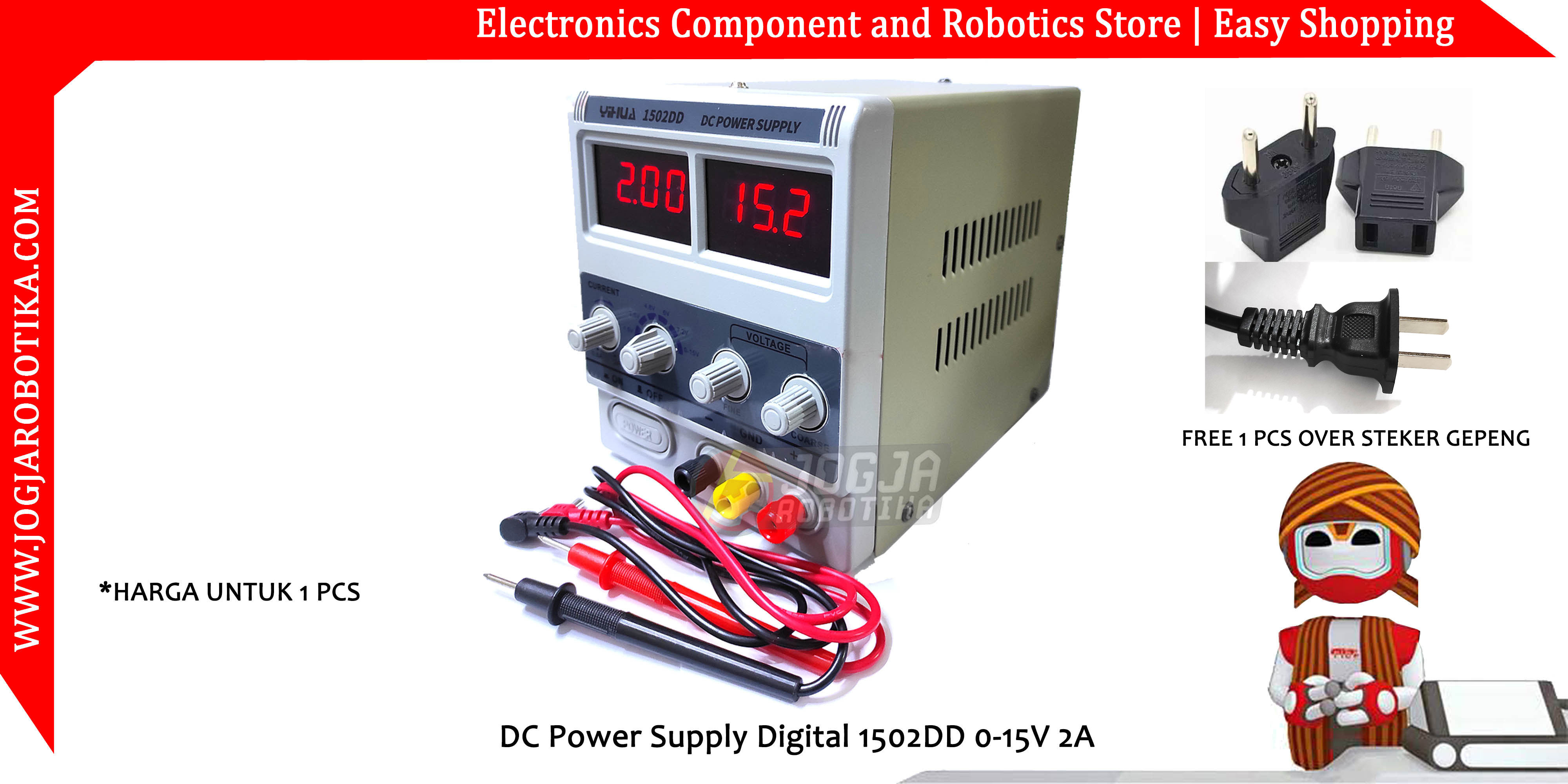 DC Power Supply Digital Yihua 1502DD 0-15V 2A
