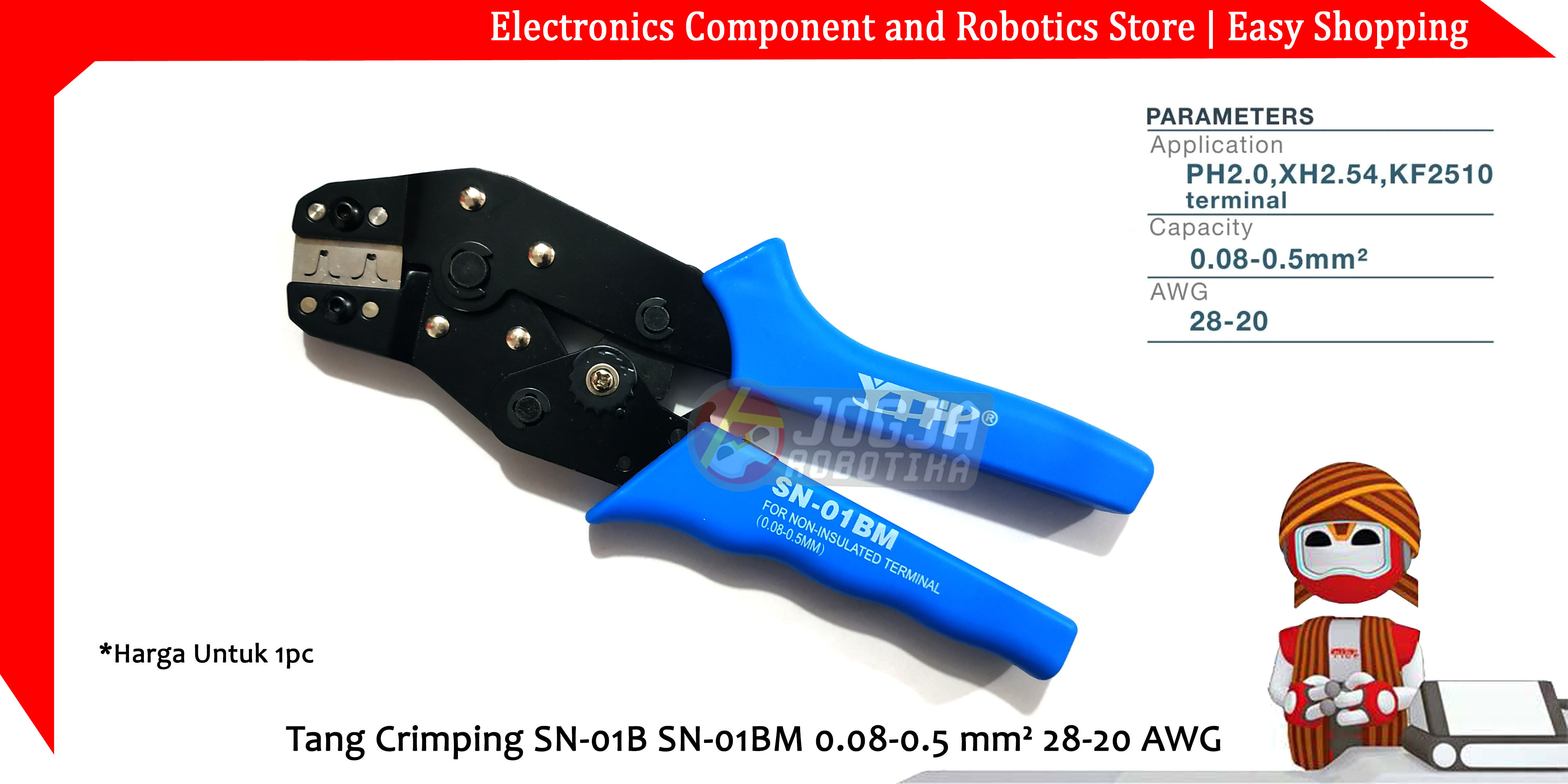 Tang Crimping SN-01B SN-01BM 0.08-0.5 mm² 28-20 AWG