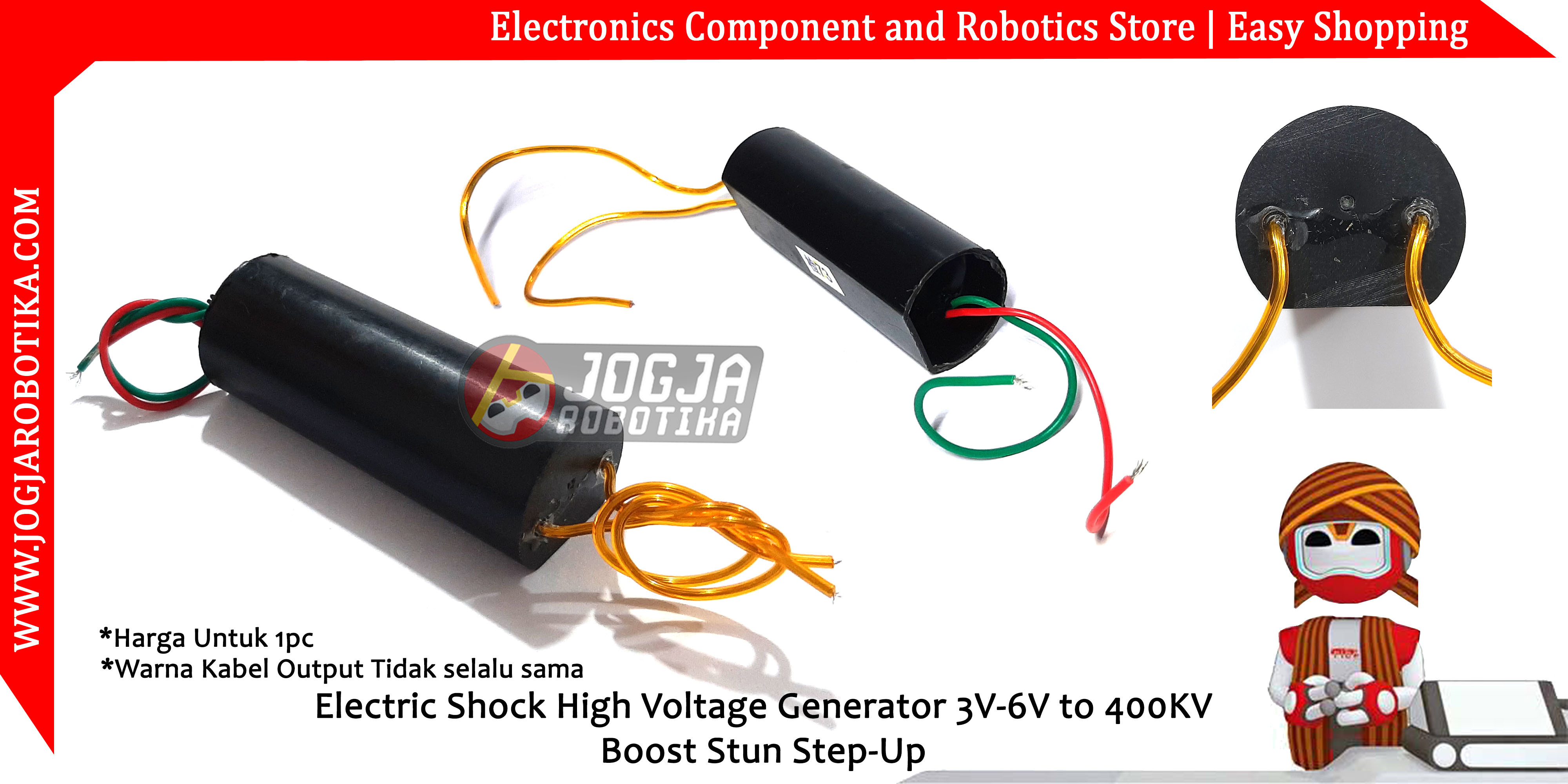 Electric Shock High Voltage Generator 3V-6V to 400KV Boost Stun Step-Up
