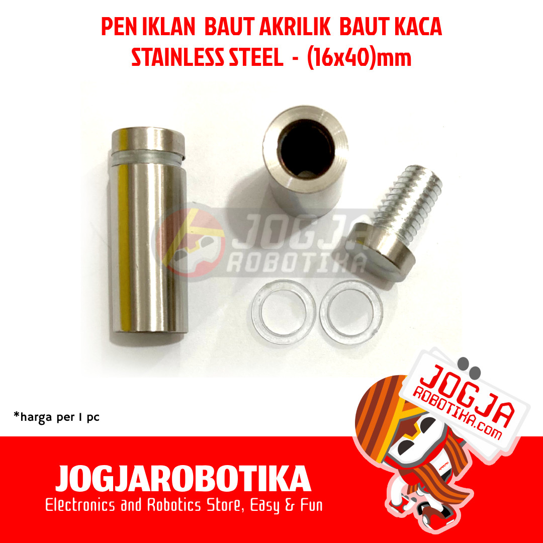 PEN IKLAN BAUT AKRILIK BAUT KACA STAINLESS - (16X40)MM
