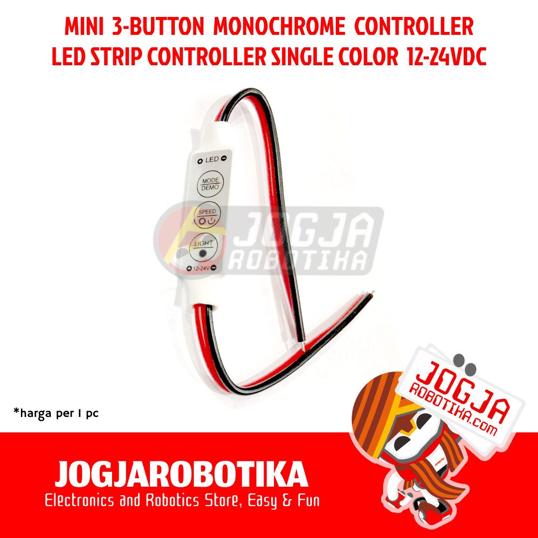 MINI 3-BUTTON MONOCHROME CONTROLLER LED STRIP CONTROLLER SINGLE COLOR