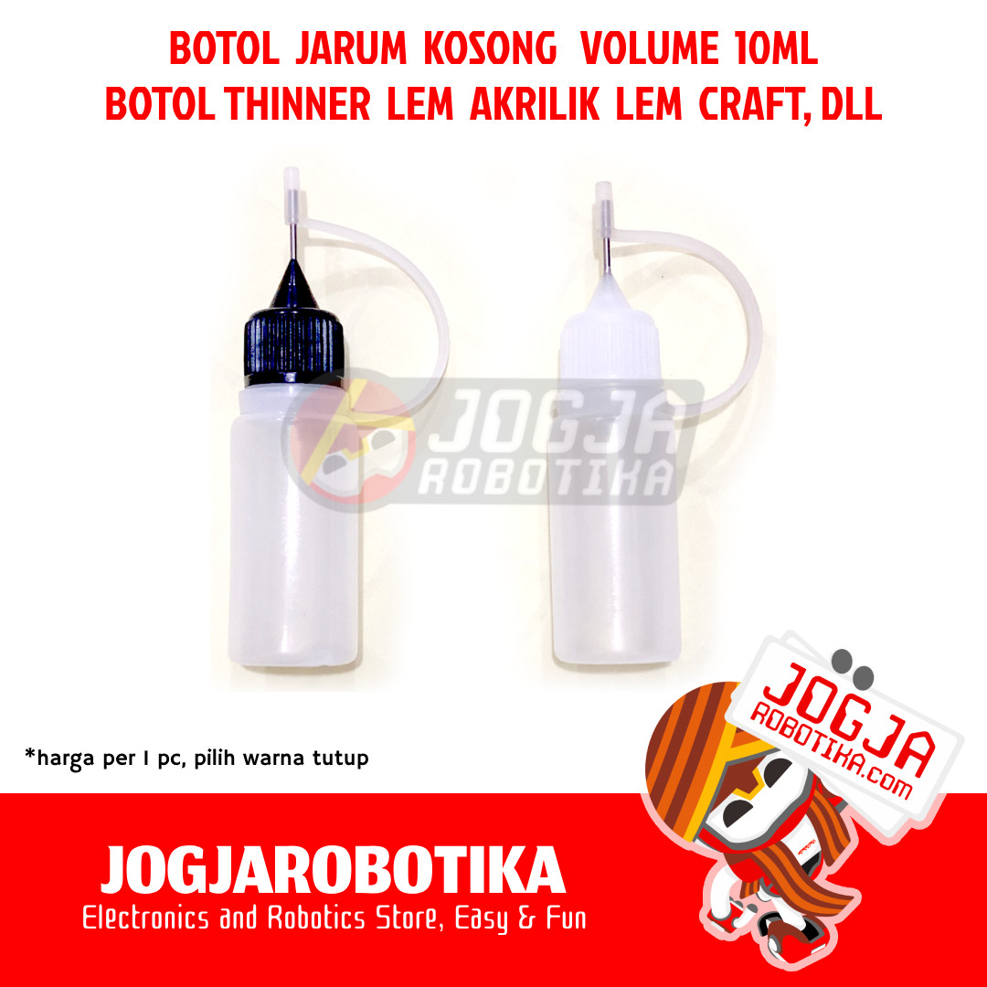 Botol Jarum 10ml Kosong Refill Liquid Botol Thinner Lem Akrilik Craft