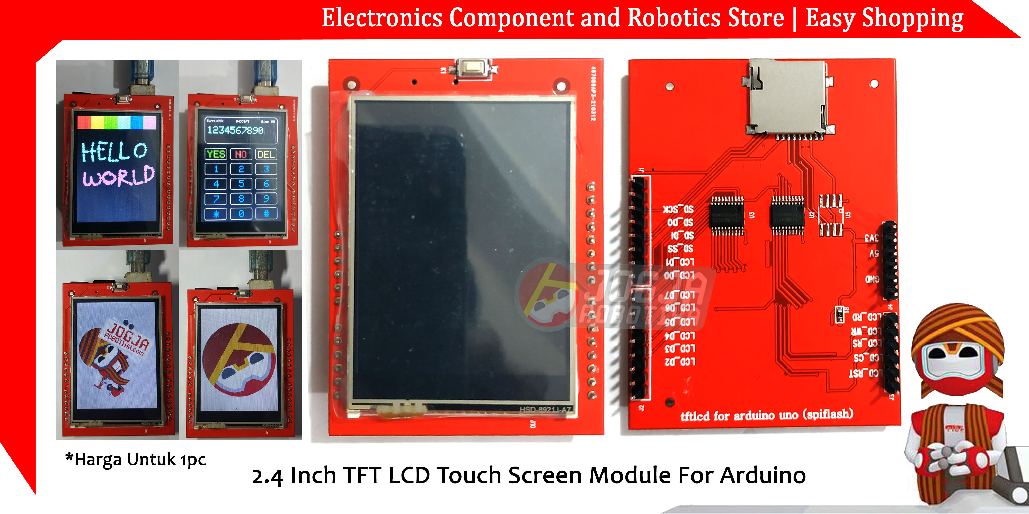 2.4 Inch TFT LCD Touch Screen Module For Arduino