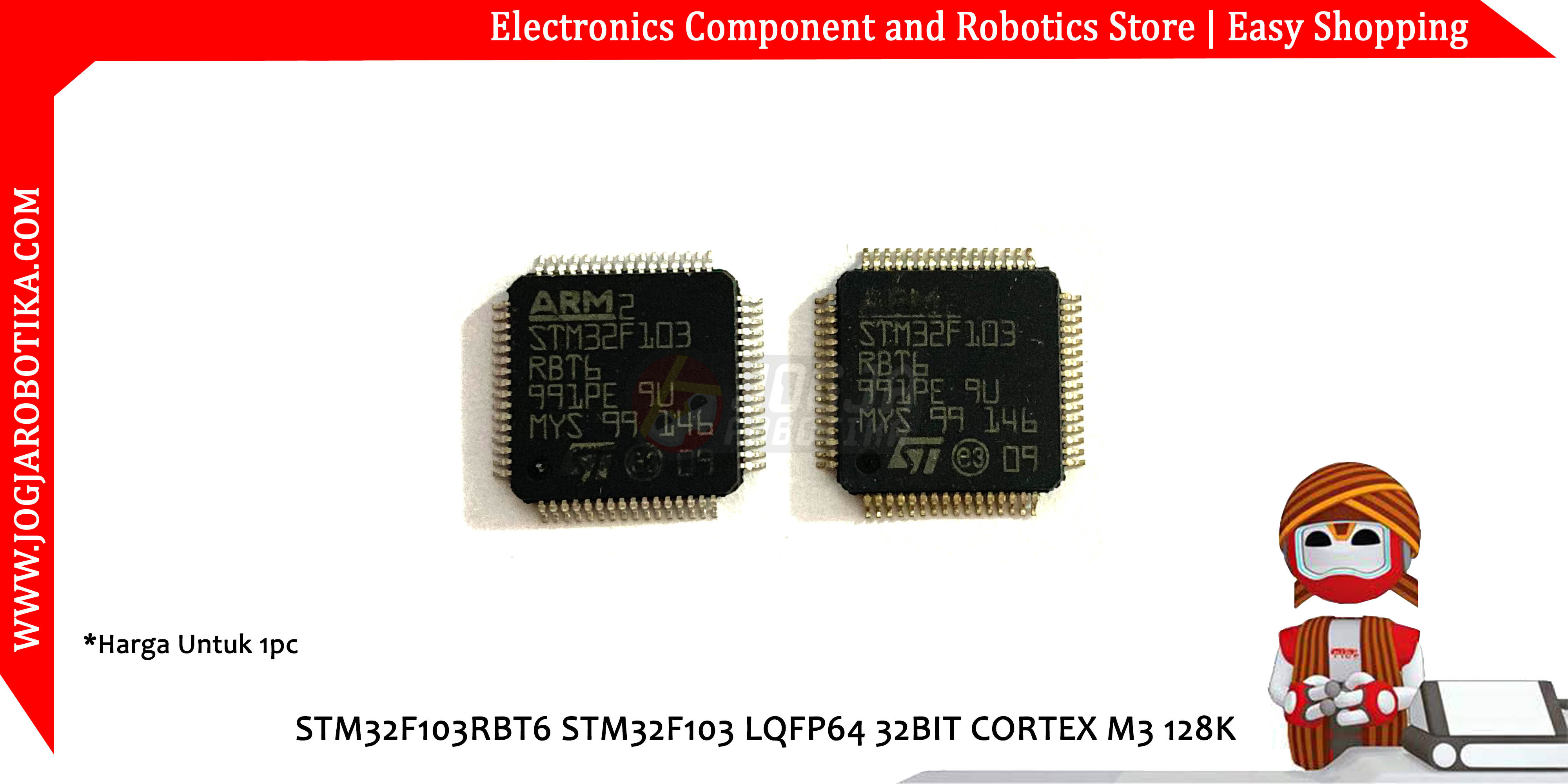 STM32F103RBT6 STM32F103 LQFP64 32BIT CORTEX M3 128K