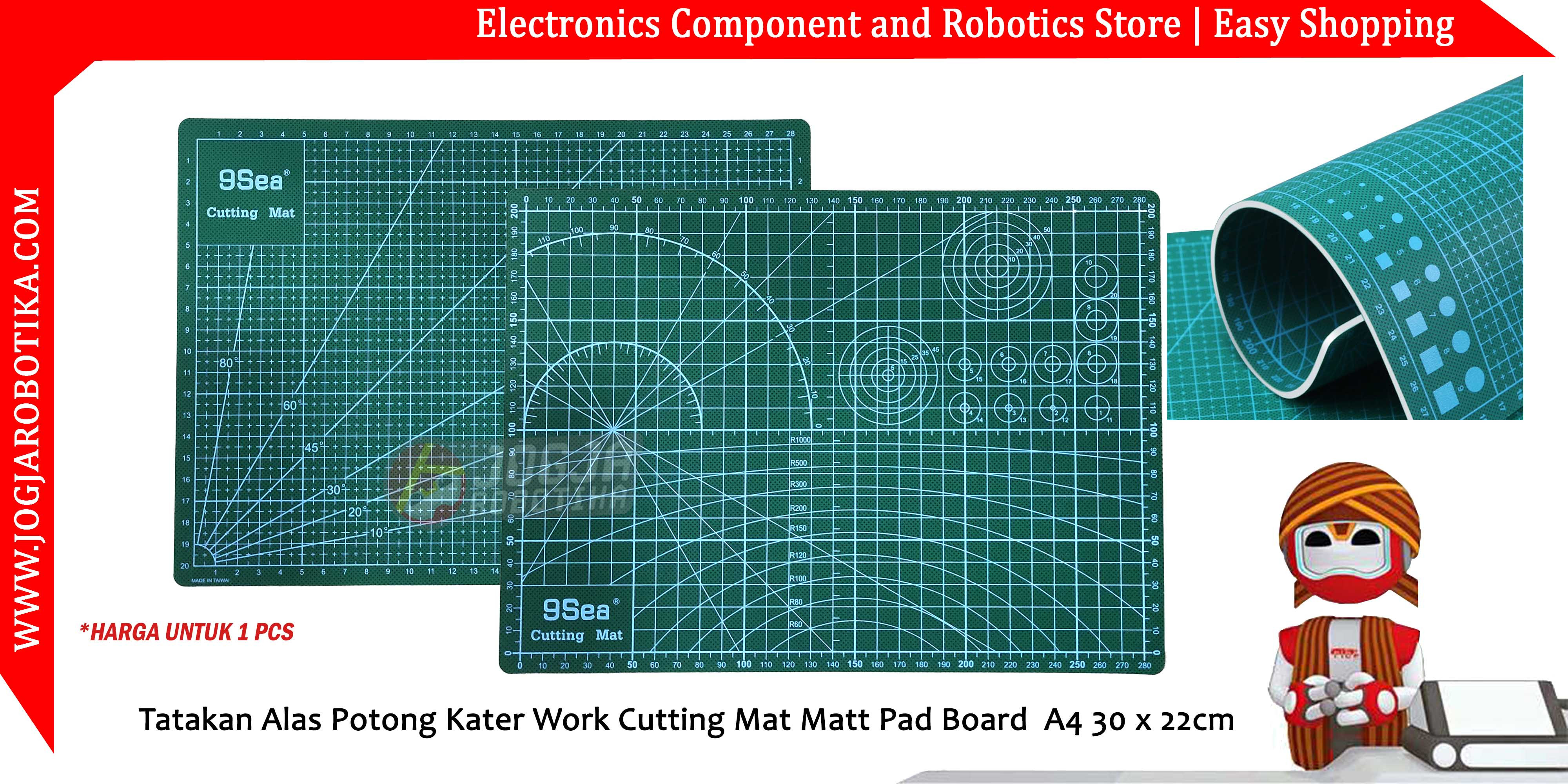 Tatakan Alas Potong Kater Work Cutting Mat Matt Pad Board  A4 30 x 22cm Double Side