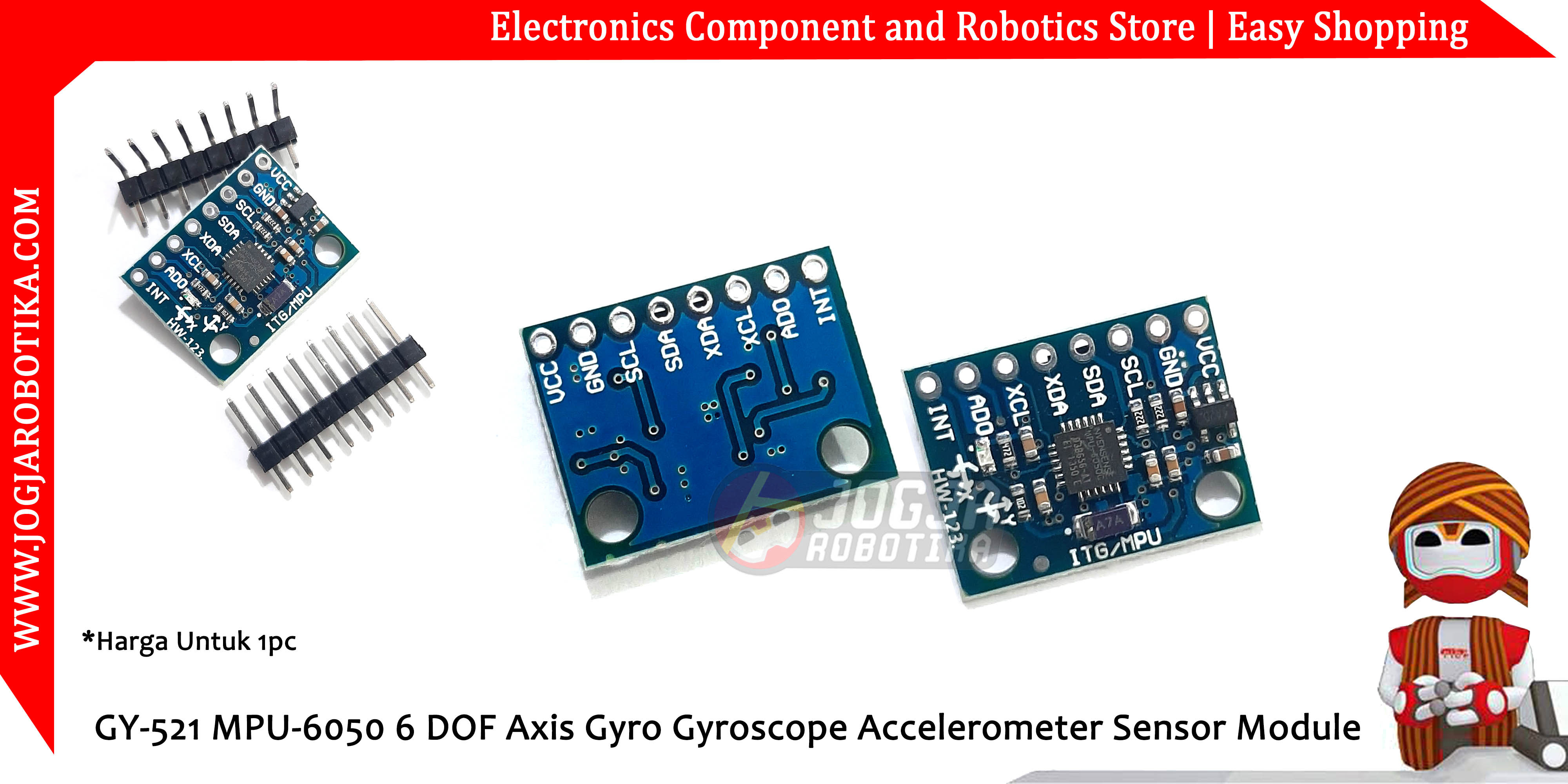 GY-521 MPU-6050 6 DOF Axis Gyro Gyroscope Accelerometer Sensor Module