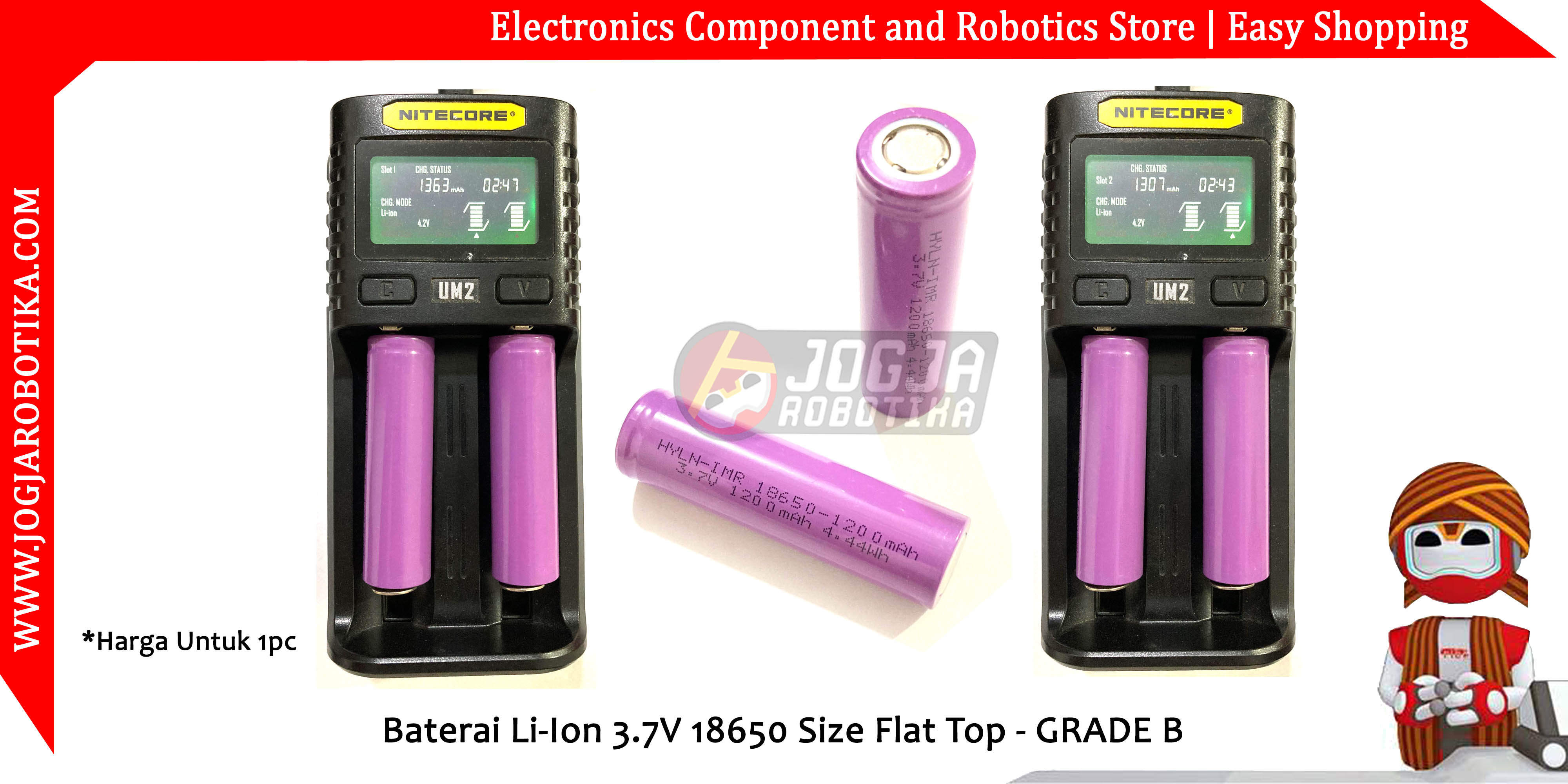 Baterai Cas Rechargeable Li-ion 3.7V 600mAh 523450