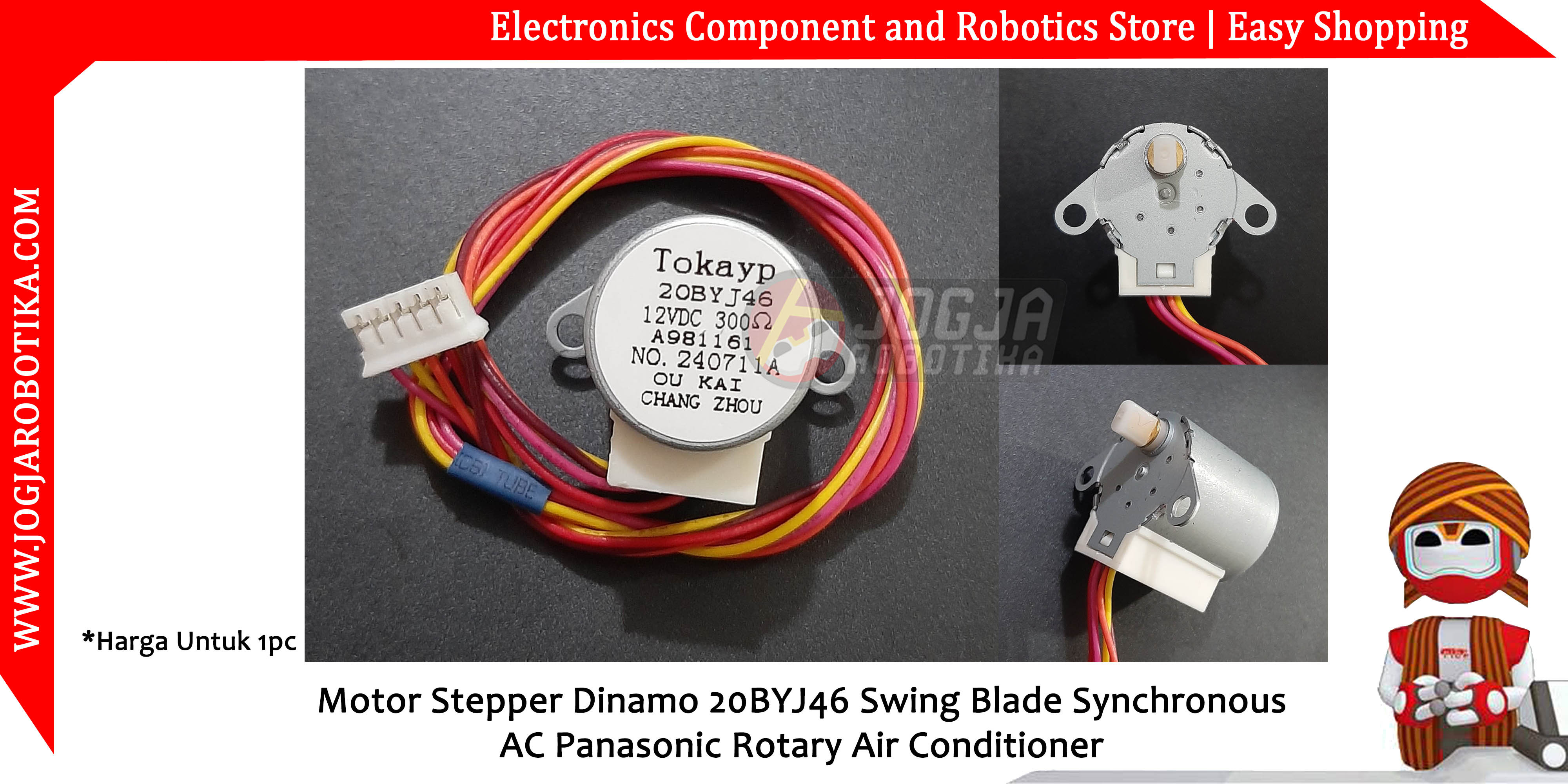 Motor Stepper Dinamo 20BYJ46 Swing Blade Synchronous AC Panasonic Rotary Air Conditioner