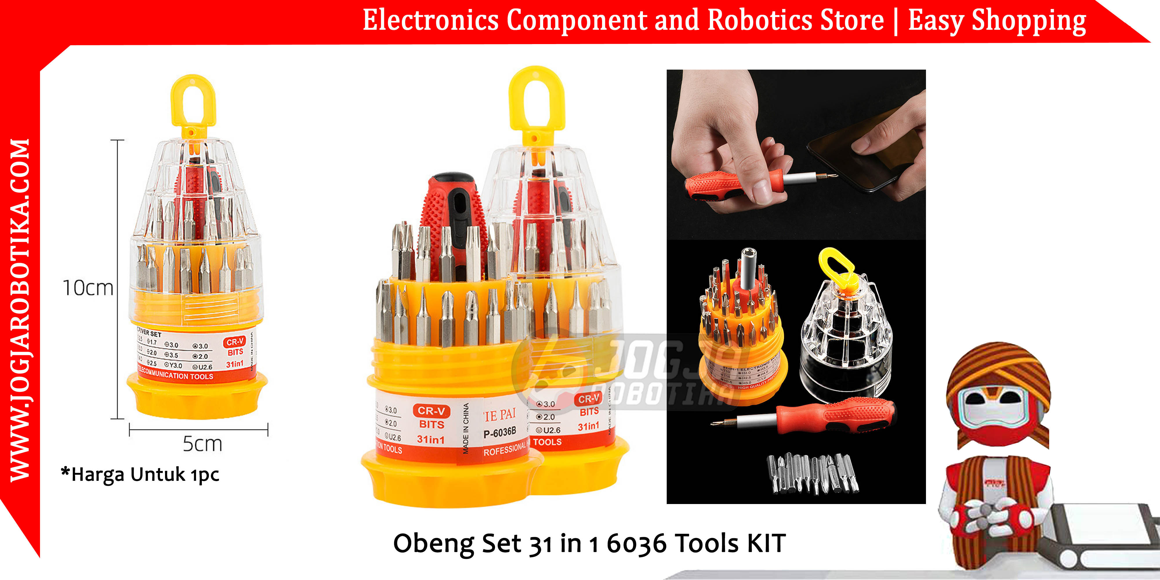 Obeng Set 31 in 1 6036 Tools KIT
