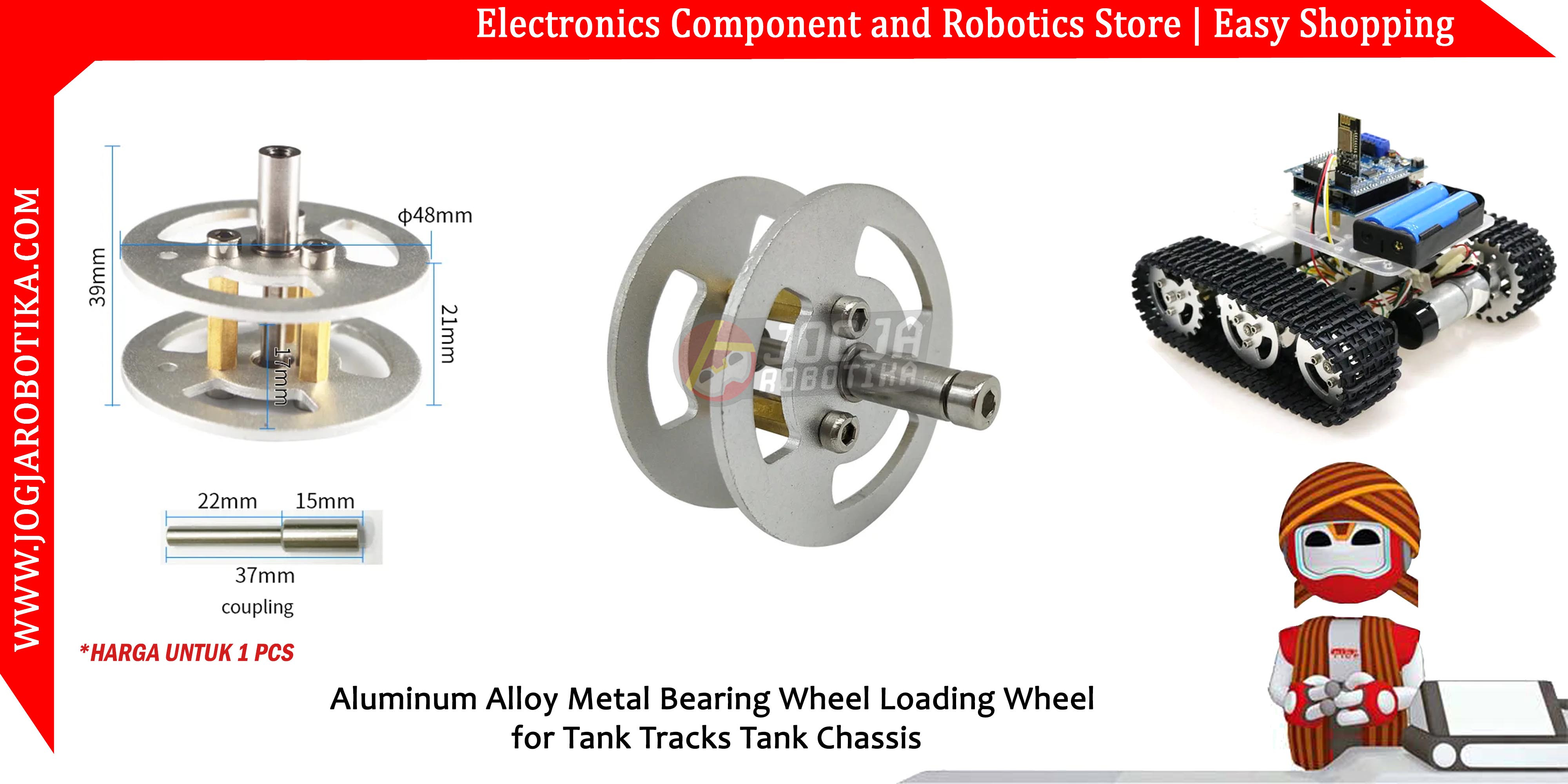 Aluminum Alloy Metal Bearing Wheel Loading Wheel for Tank Tracks Tank Chassis