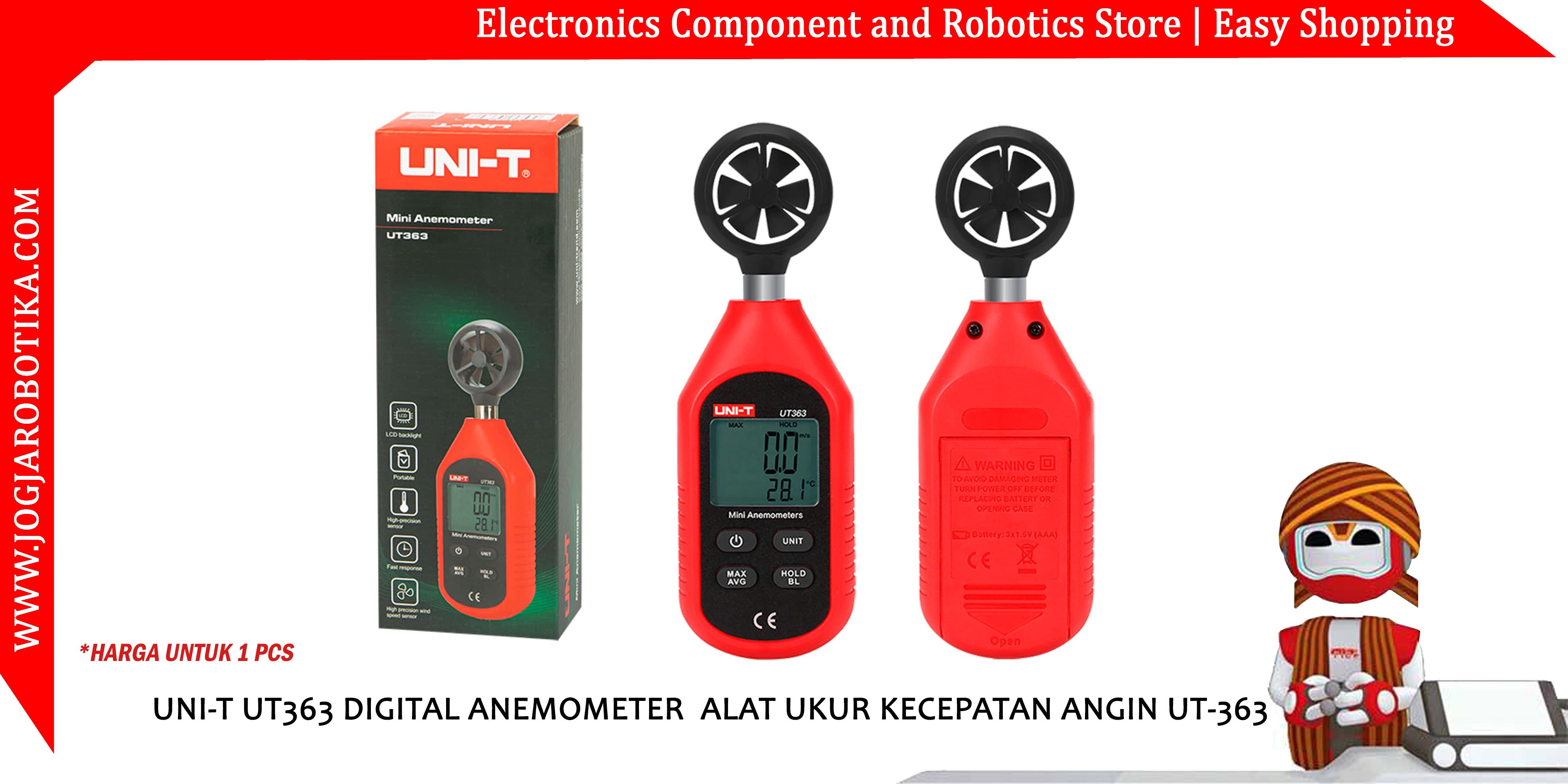 UNI-T UT363 DIGITAL ANEMOMETER  ALAT UKUR KECEPATAN ANGIN UT-363