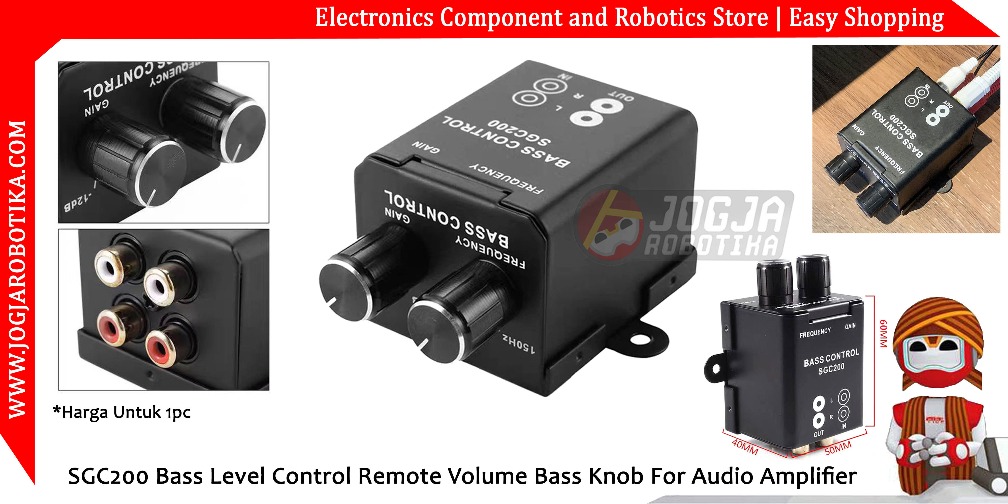 SGC200 Bass Level Control Remote Volume Bass Knob For Audio Amplifier