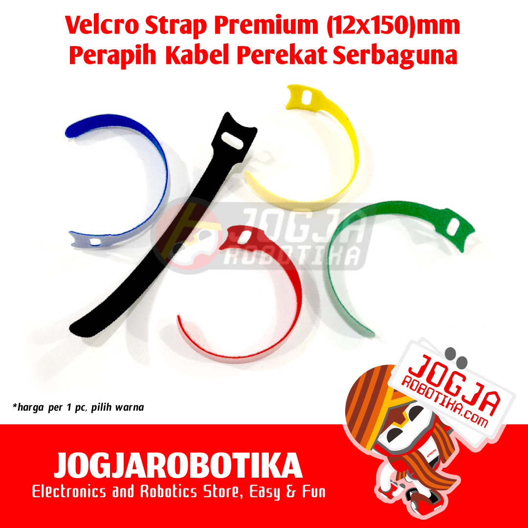 VELCRO PREMIUM PERAPIH KABEL PEREKAT SERBAGUNA (12x150)MM WARNA RANDOM