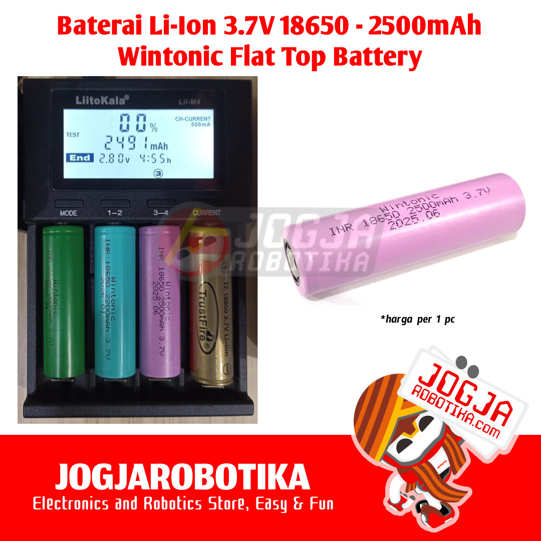 WINTONIC 2500MAH FLAT TOP LI-ION BATTERY 18650 3.7V