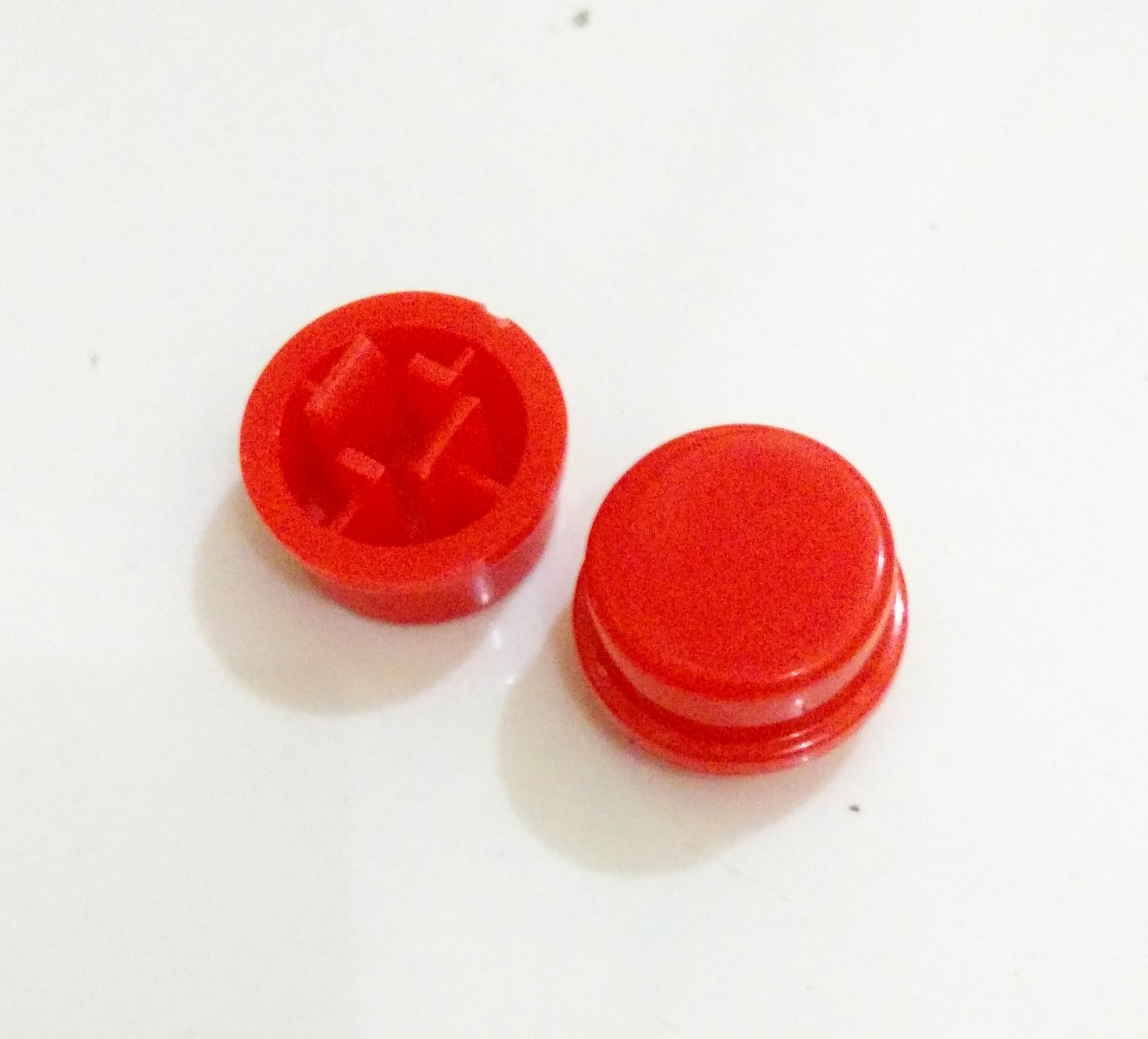 Knop/Cap Push Button 4 kaki 12x12x7.3mm-Merah
