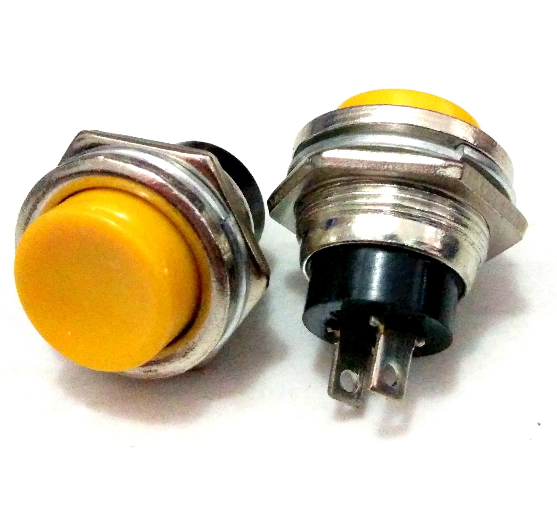 PUSH BUTTON DS-212 3A 125V 16mm -Yellow