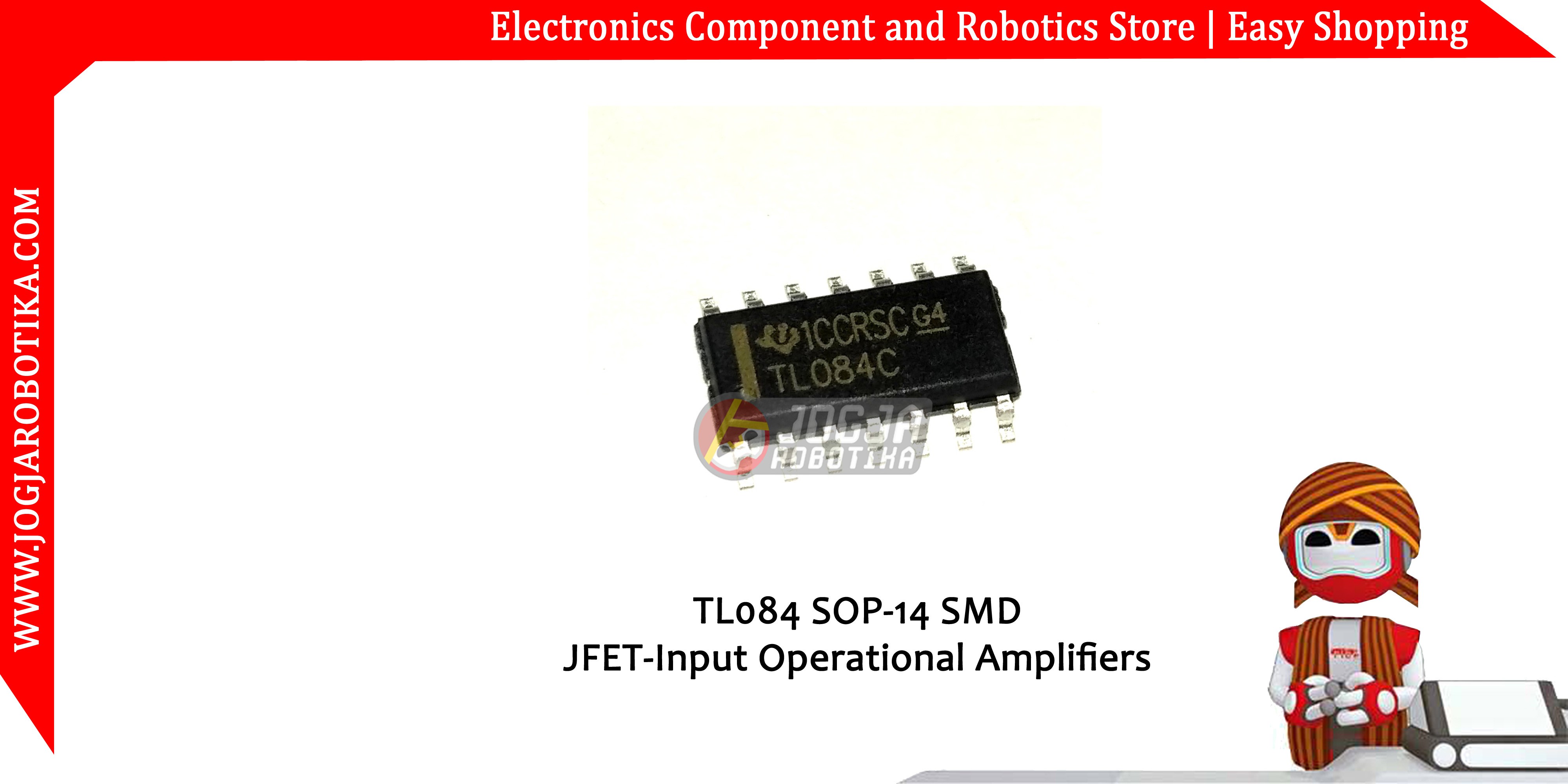 TL084 SOP-14 SMD JFET-Input Operational Amplifier