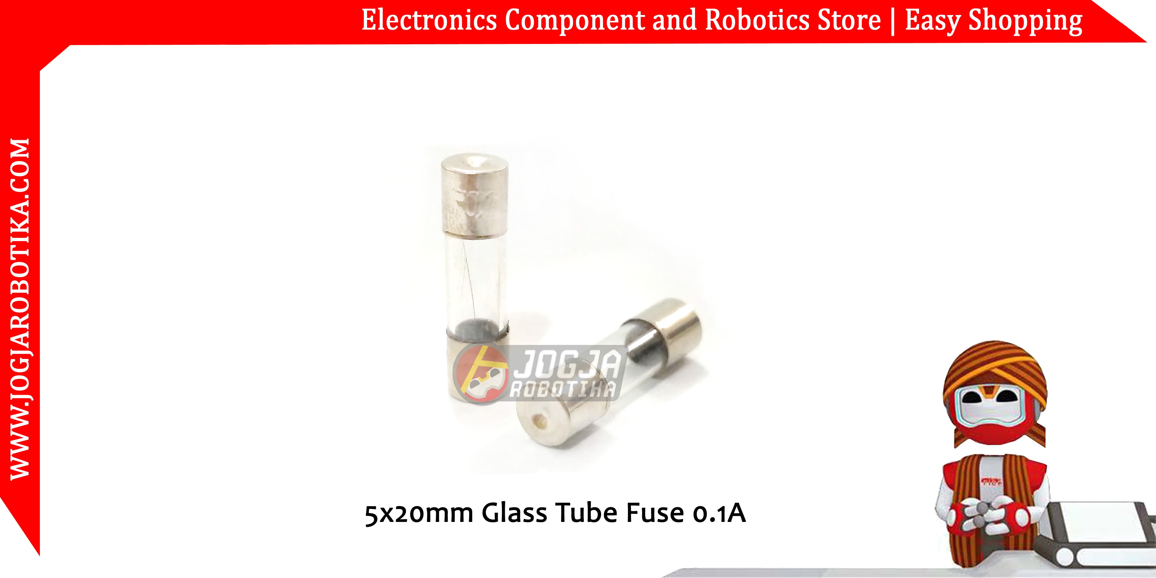 5x20mm Glass Tube Fuse 0.1A 250V