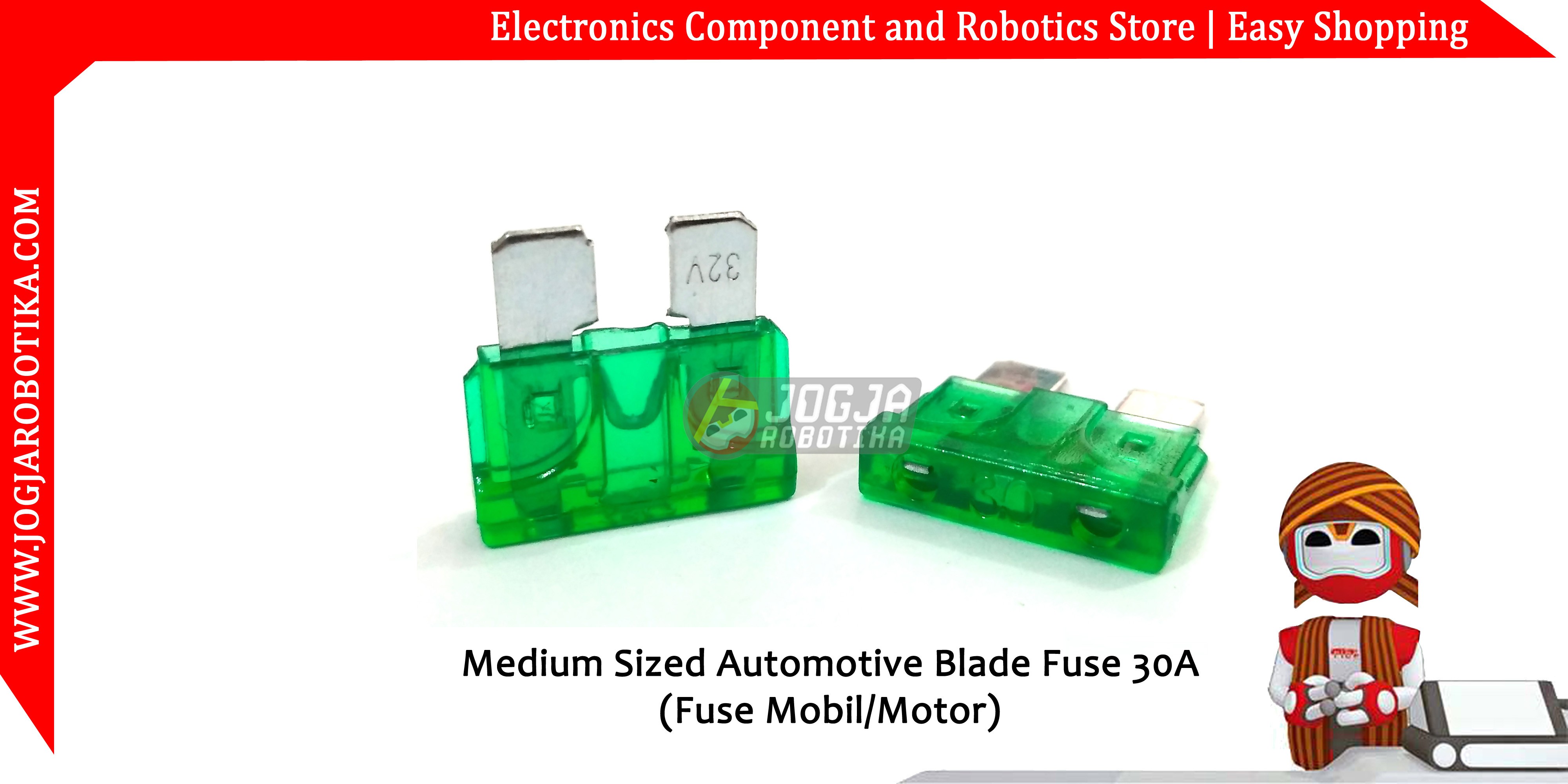 Medium Sized Automotive Blade Fuse 30A