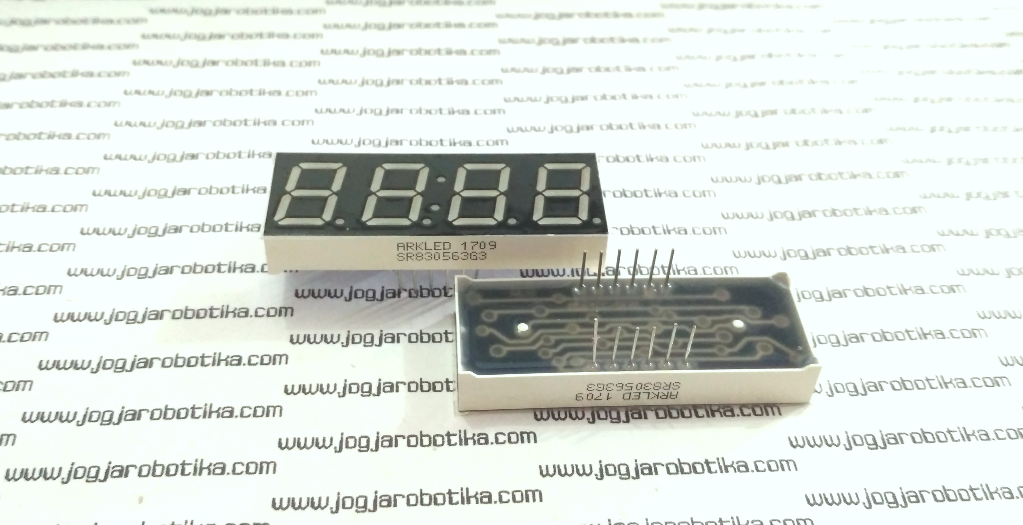 4 Digit Seven Segment Jam 0.56 Inch SR830563G Hijau 7 Segmen Common Anoda (Pure Green)