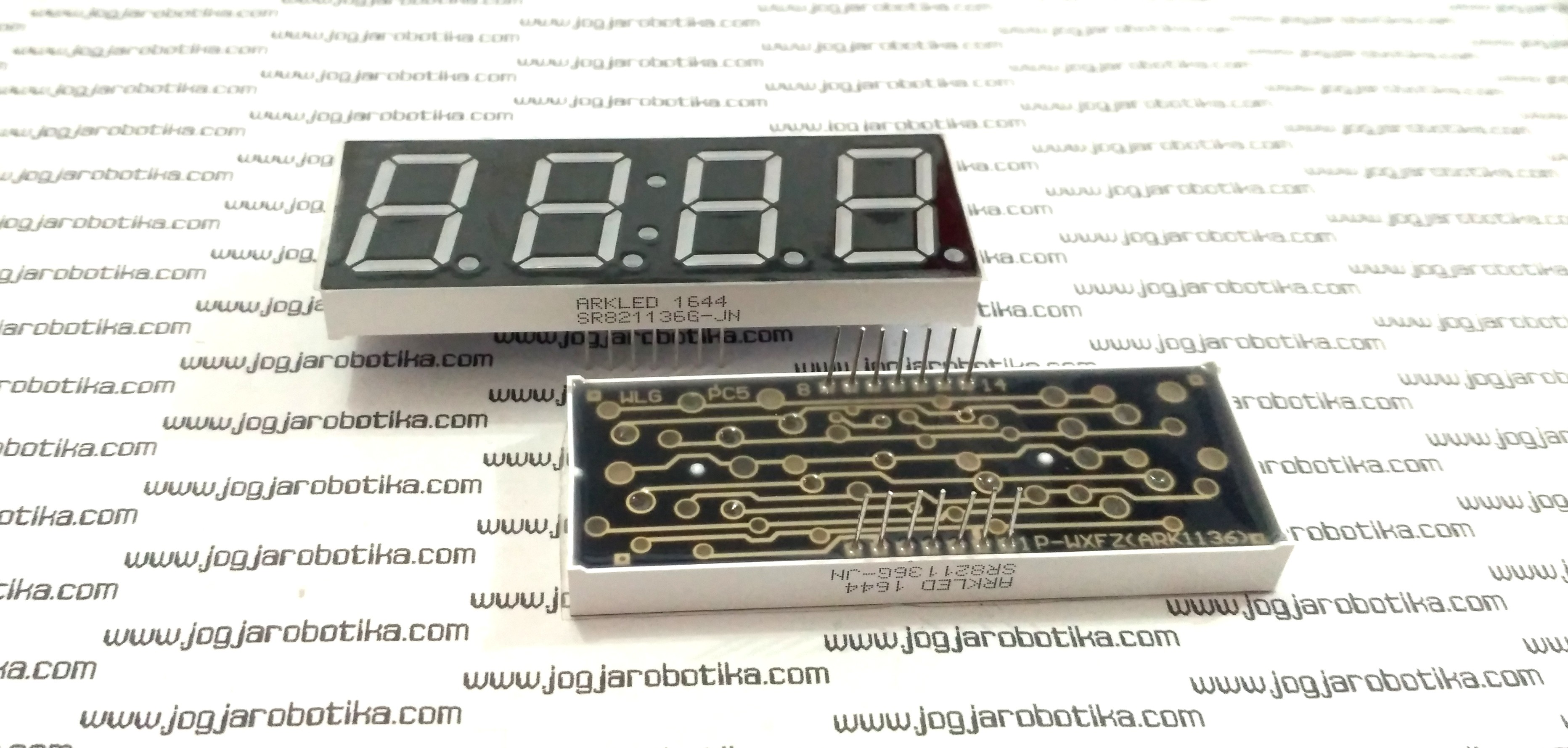 4 DIGIT SEVEN SEGMENT HIJAU 0.8 INCH SR8211366G 7 SEGMEN COMMON KATODA