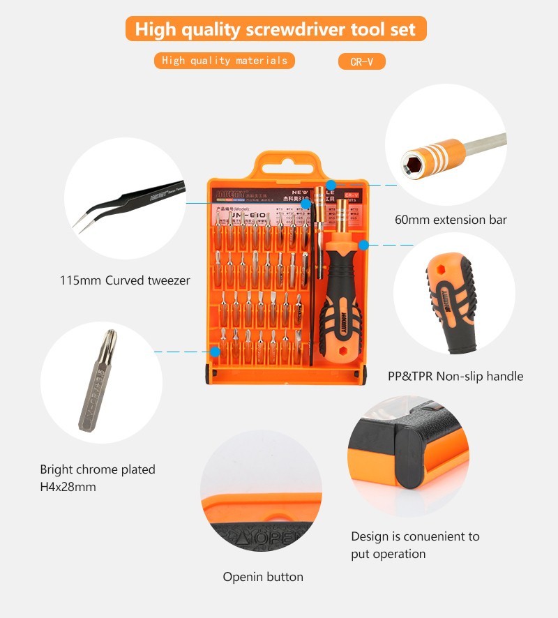 Obeng Set JAKEMY JM-8101 33 IN 1 Precision Screwdriver Set