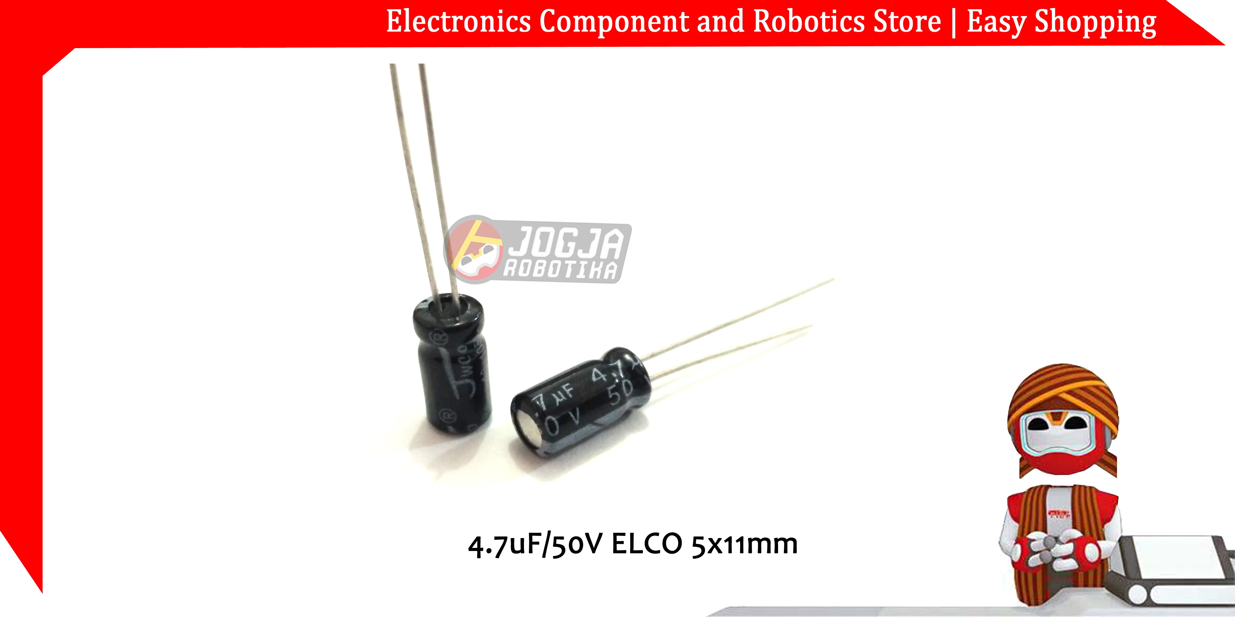 4.7uF/50V ELCO 5x11mm