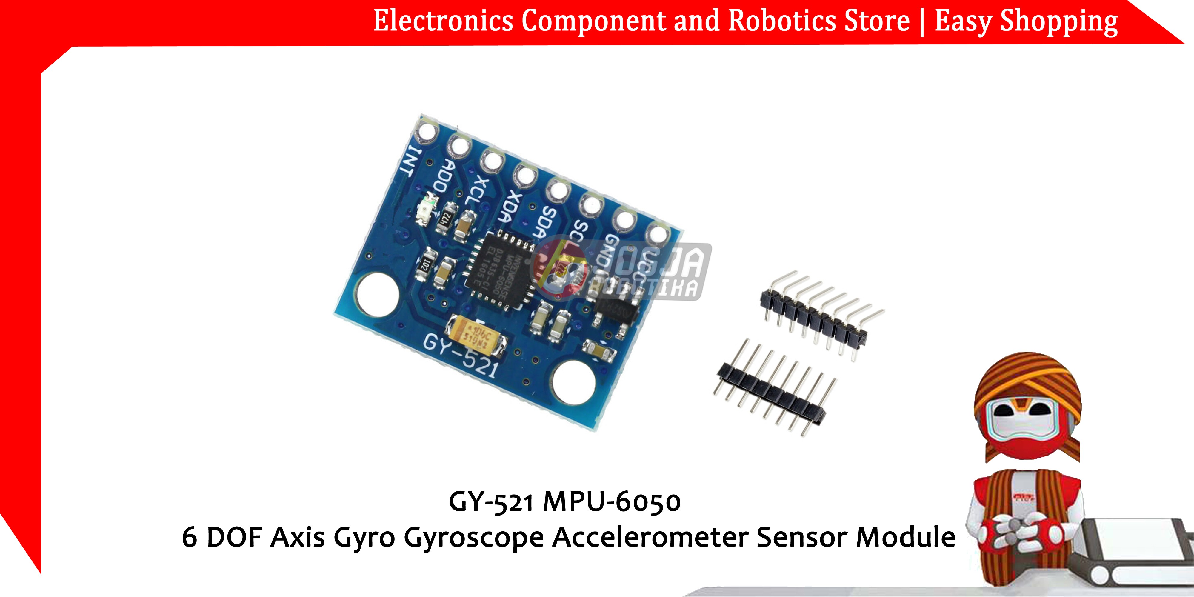 GY-521 MPU-6050 6 DOF Axis Gyro Gyroscope Accelerometer Sensor Module