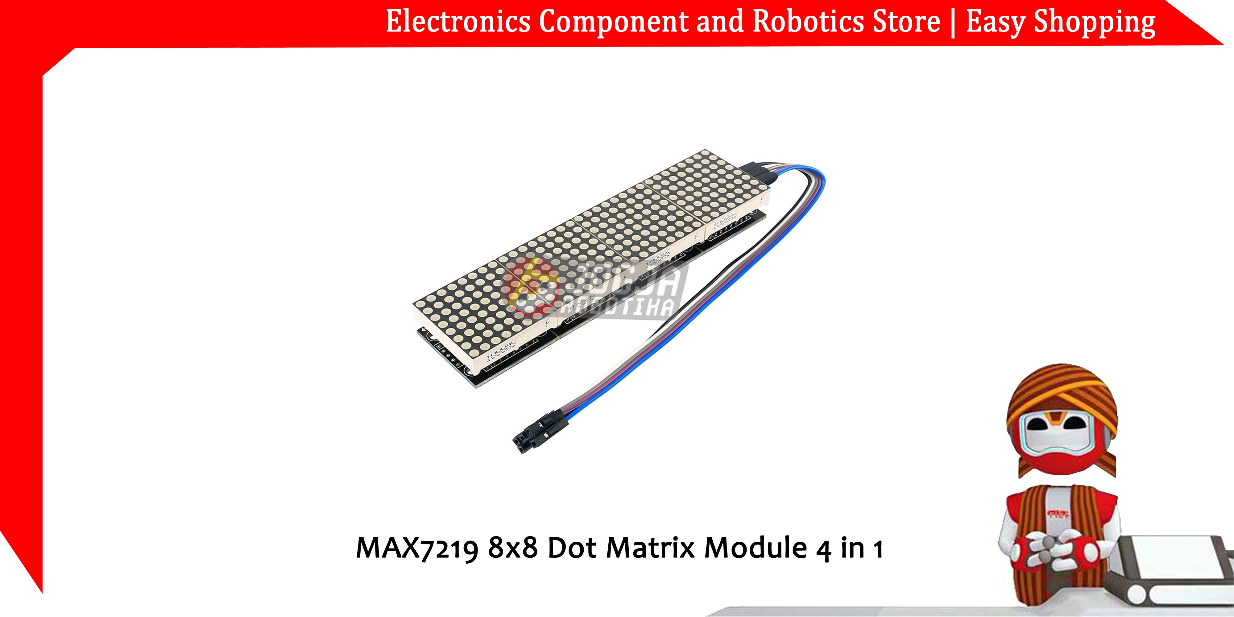 MAX7219 8x8 Dot Matrix Module 4 in 1