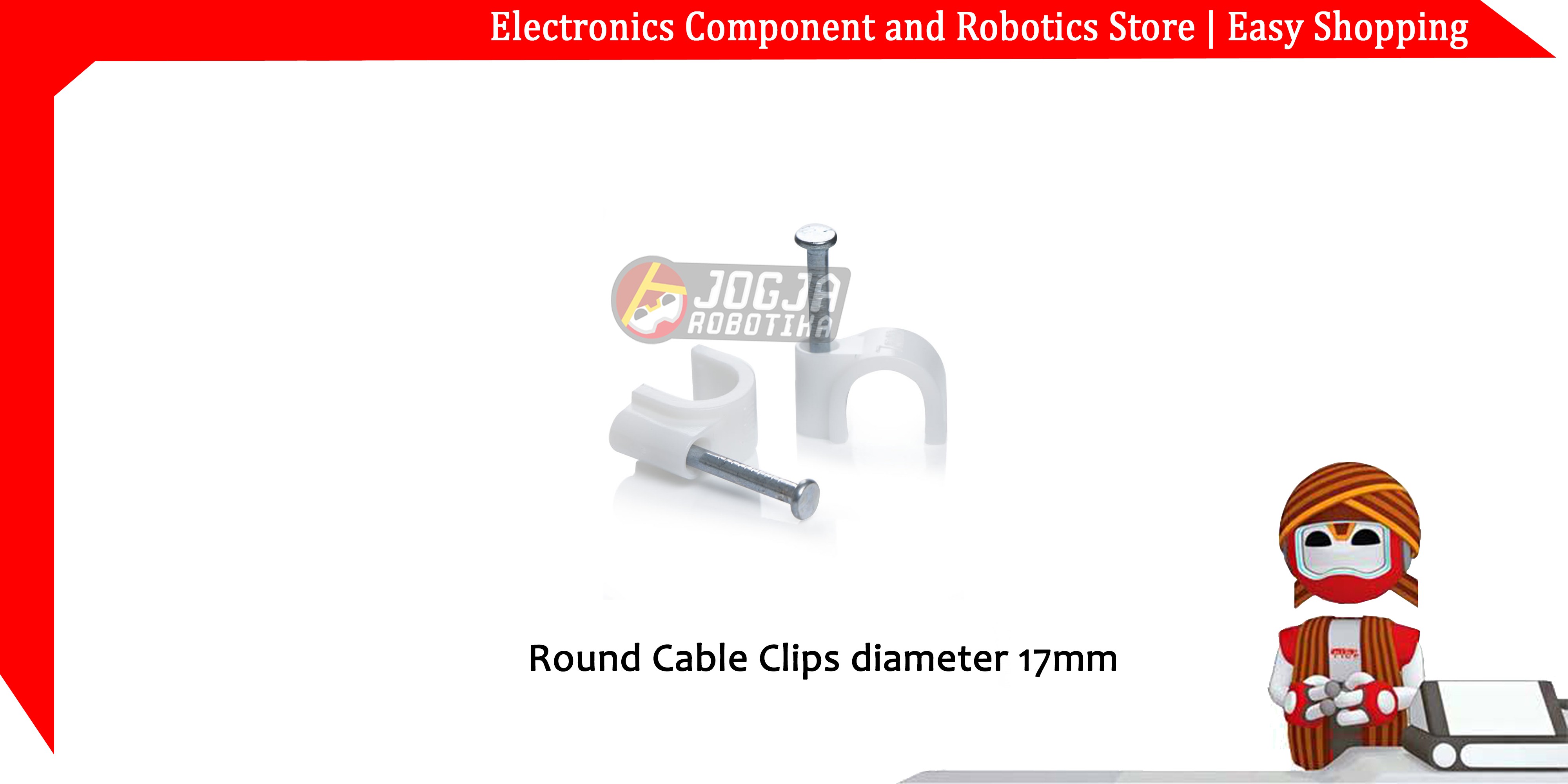 Round Cable Clips / Klem Kabel diameter 17mm YAN