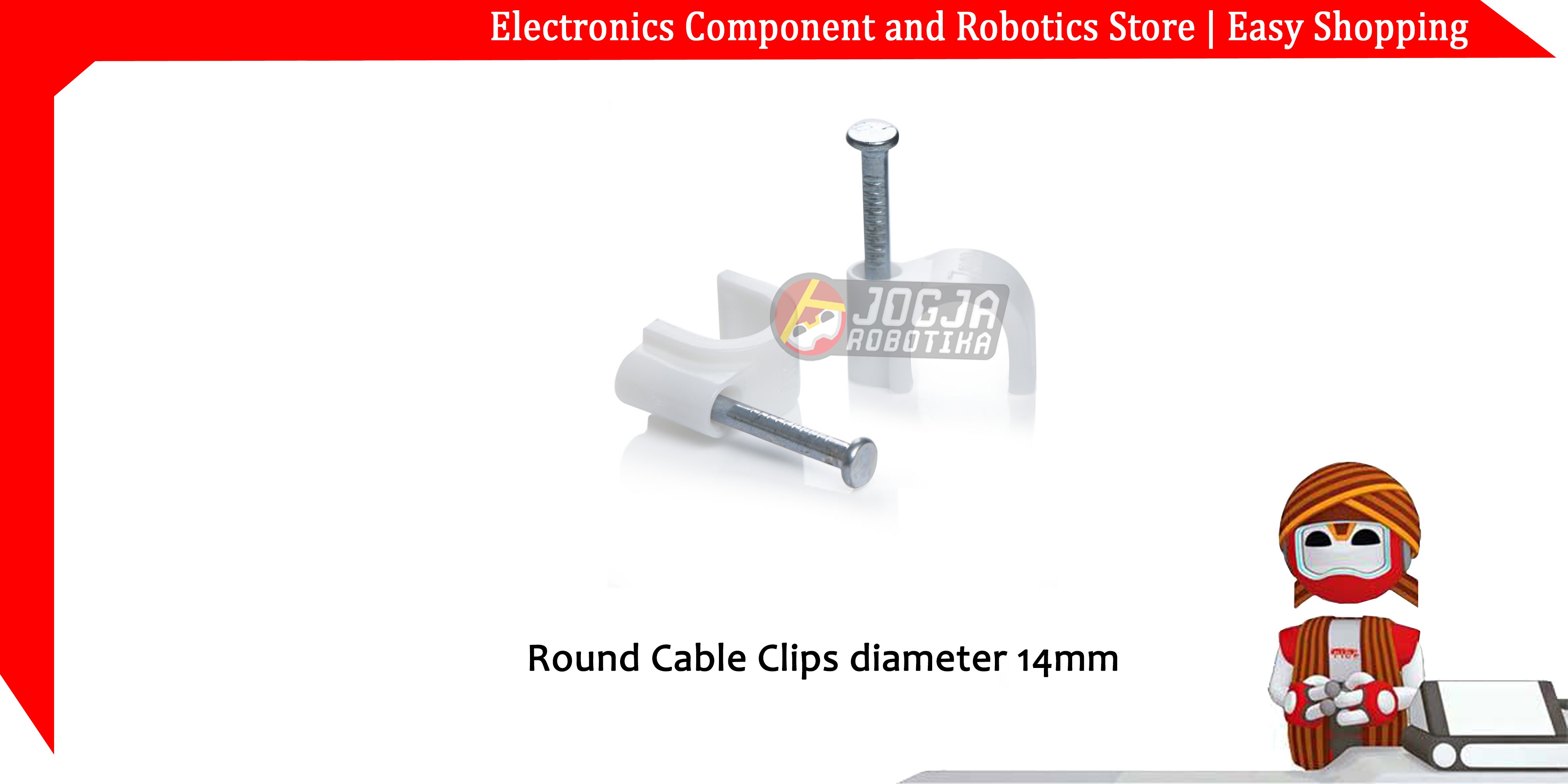 Round Cable Clips / Klem Kabel diameter 14mm