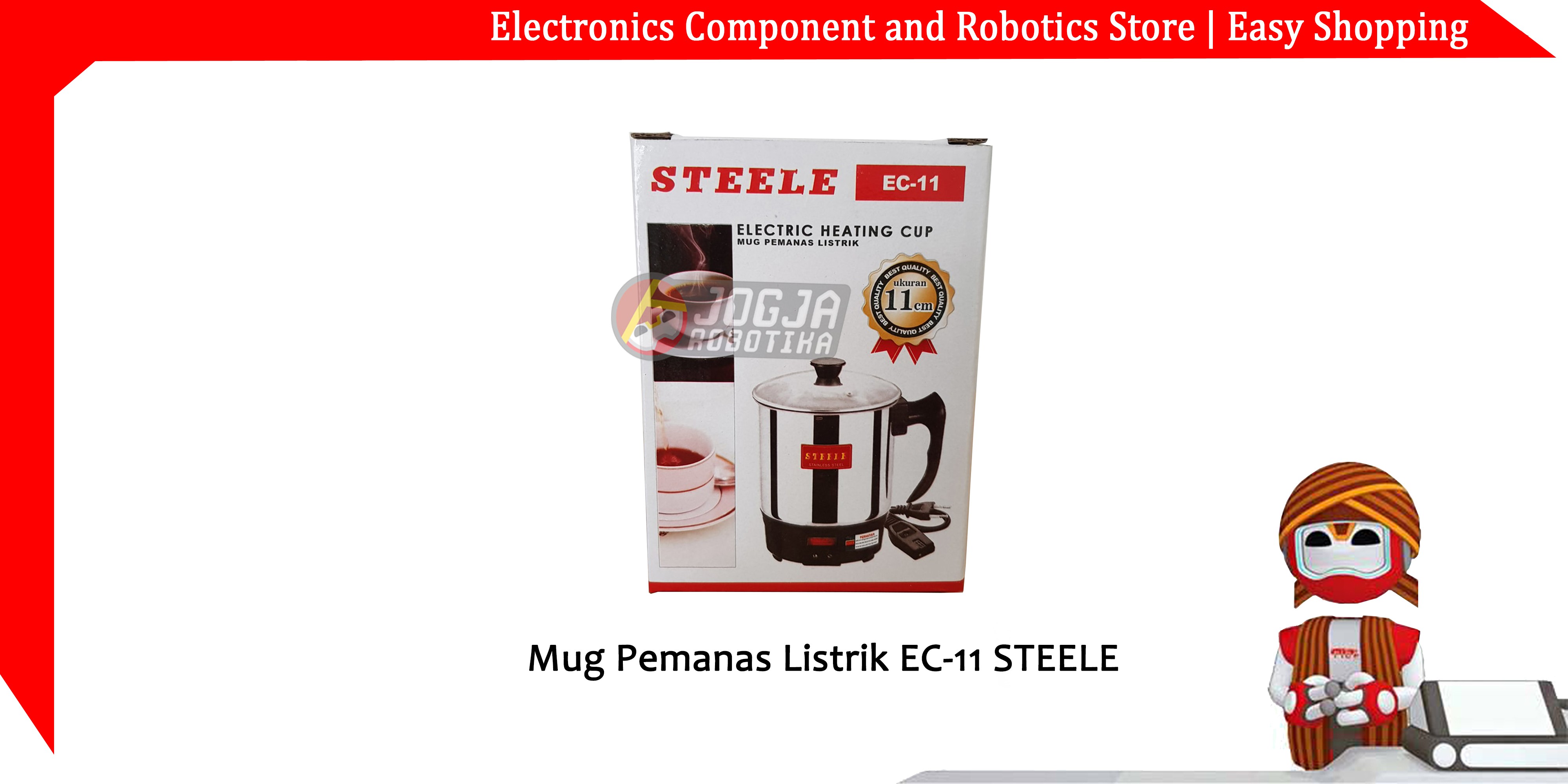 Mug Pemanas Listrik EC-11 STEELE