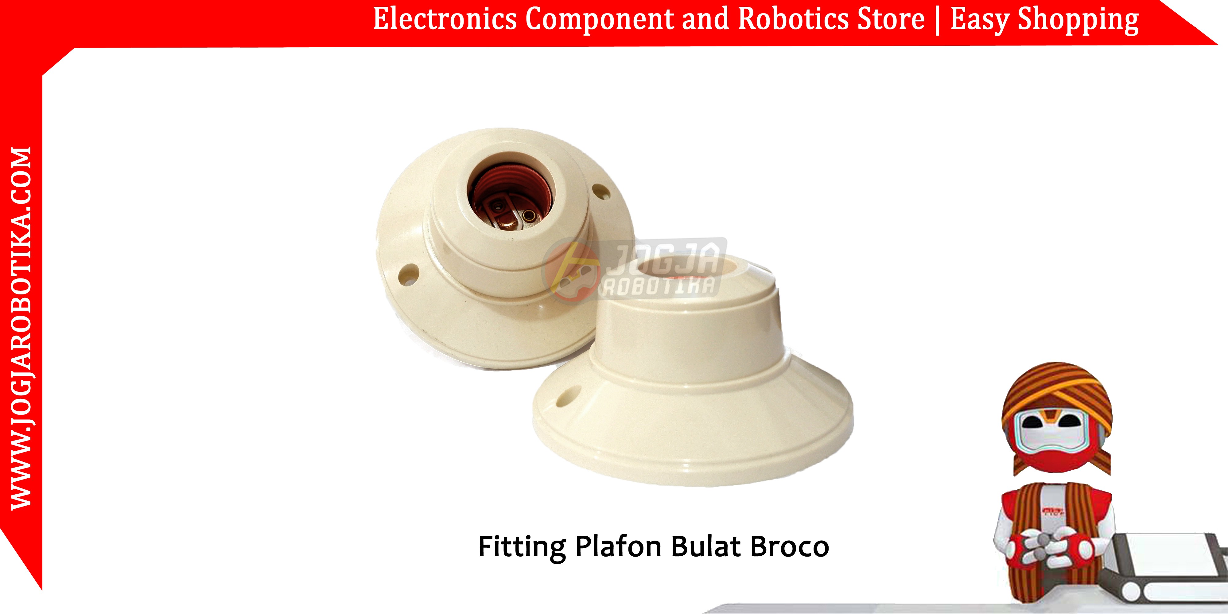 Fitting Plafon Bulat BROCO
