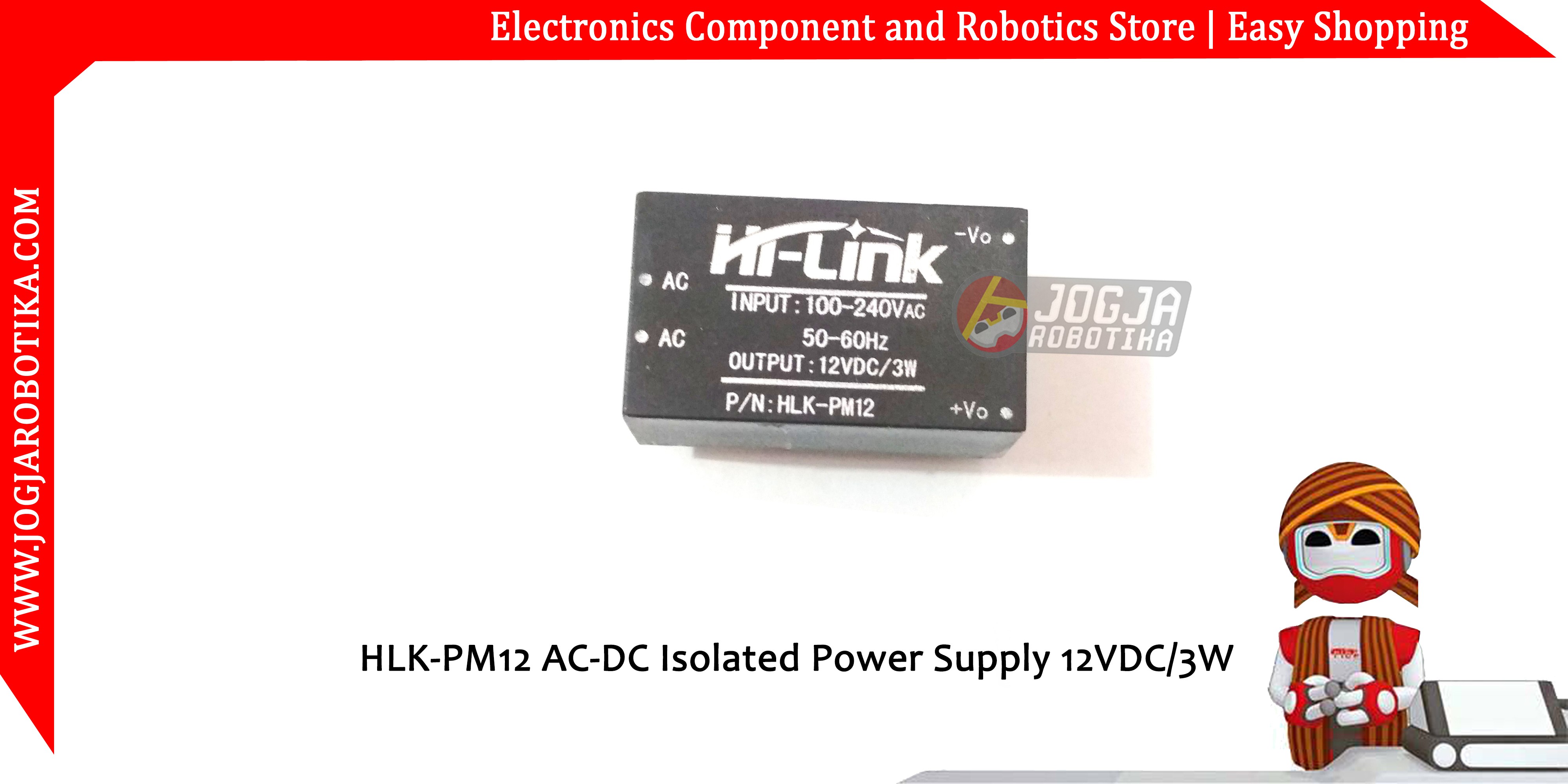 HLK-PM12 AC-DC Isolated Power Supply 12VDC/3W