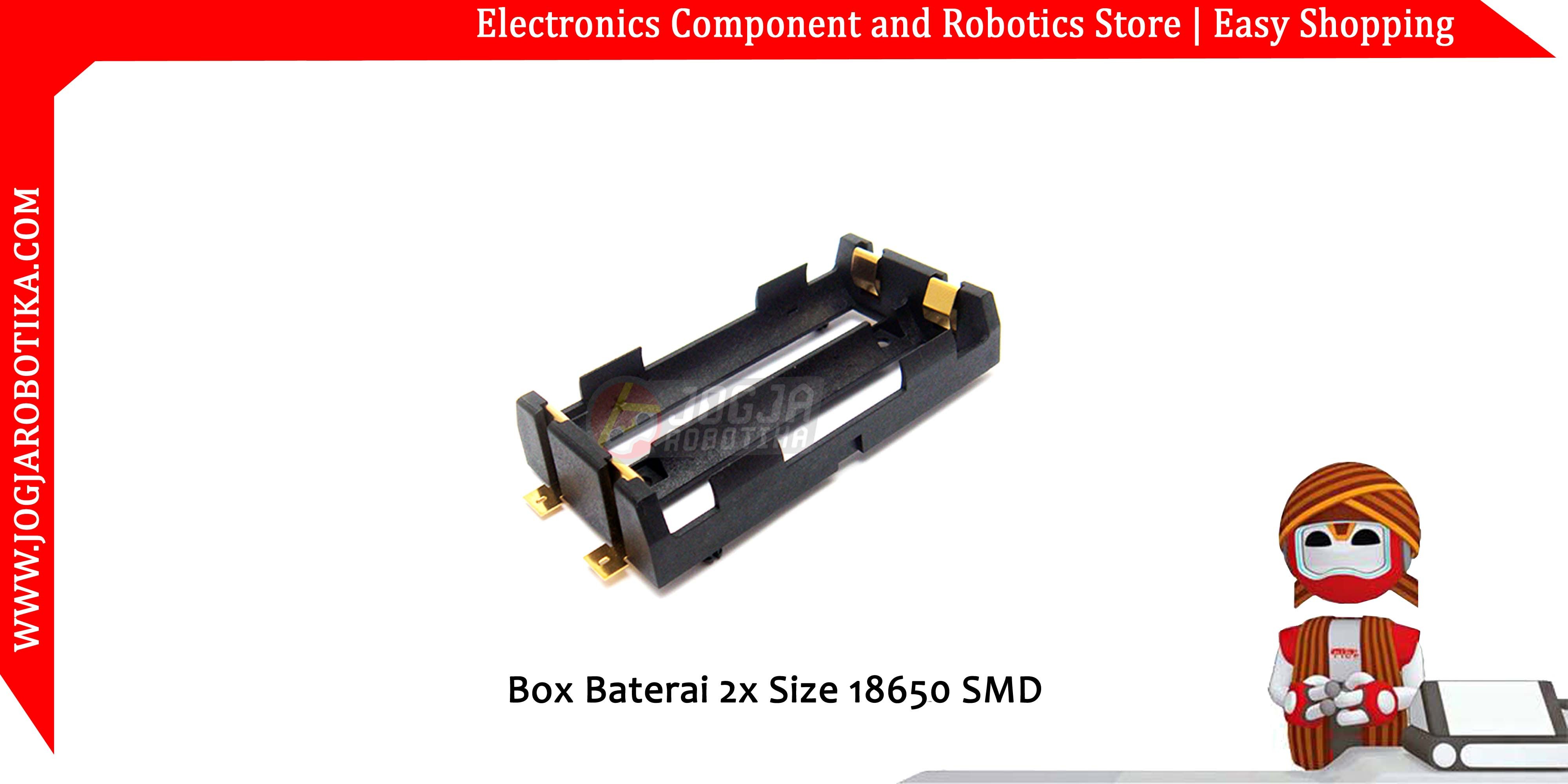 Box Baterai 2x Size 18650 SMD