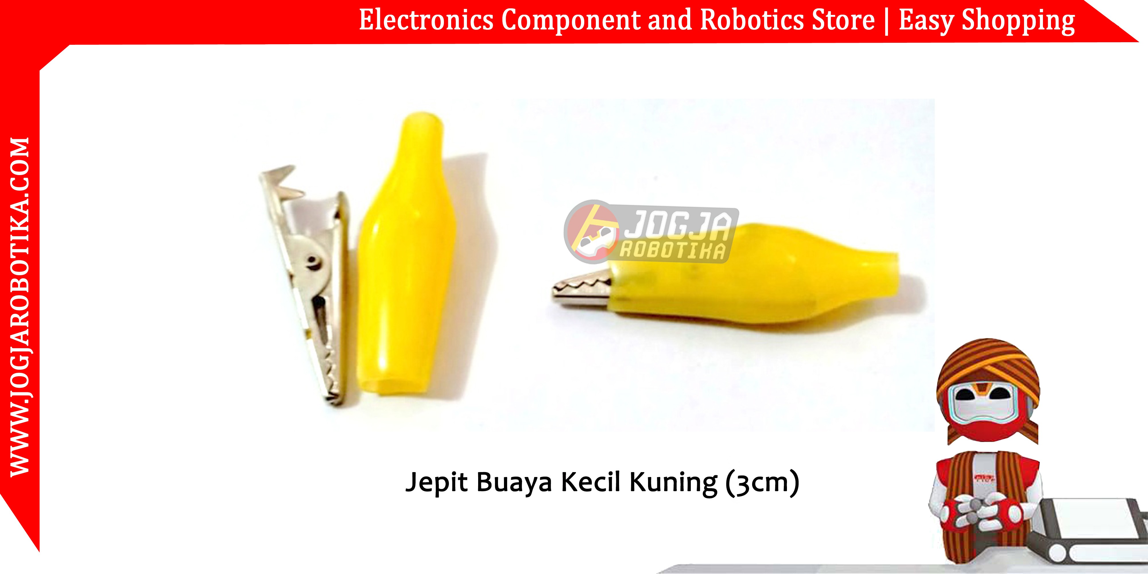 Jepit Buaya Kecil Kuning (3cm)
