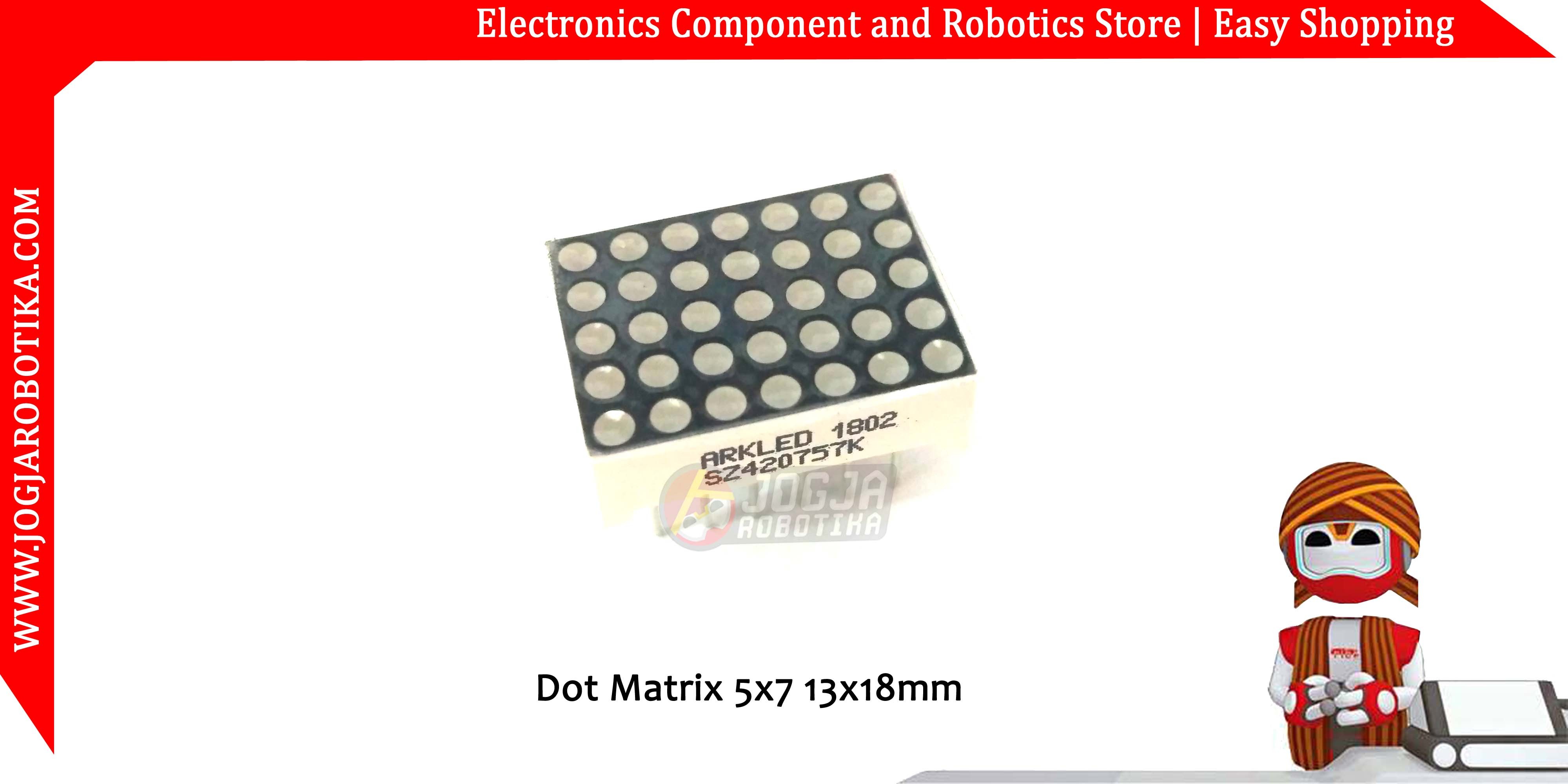 Display Dot Matrix 5x7 13X18mm Merah SZ420757K - Com Katoda