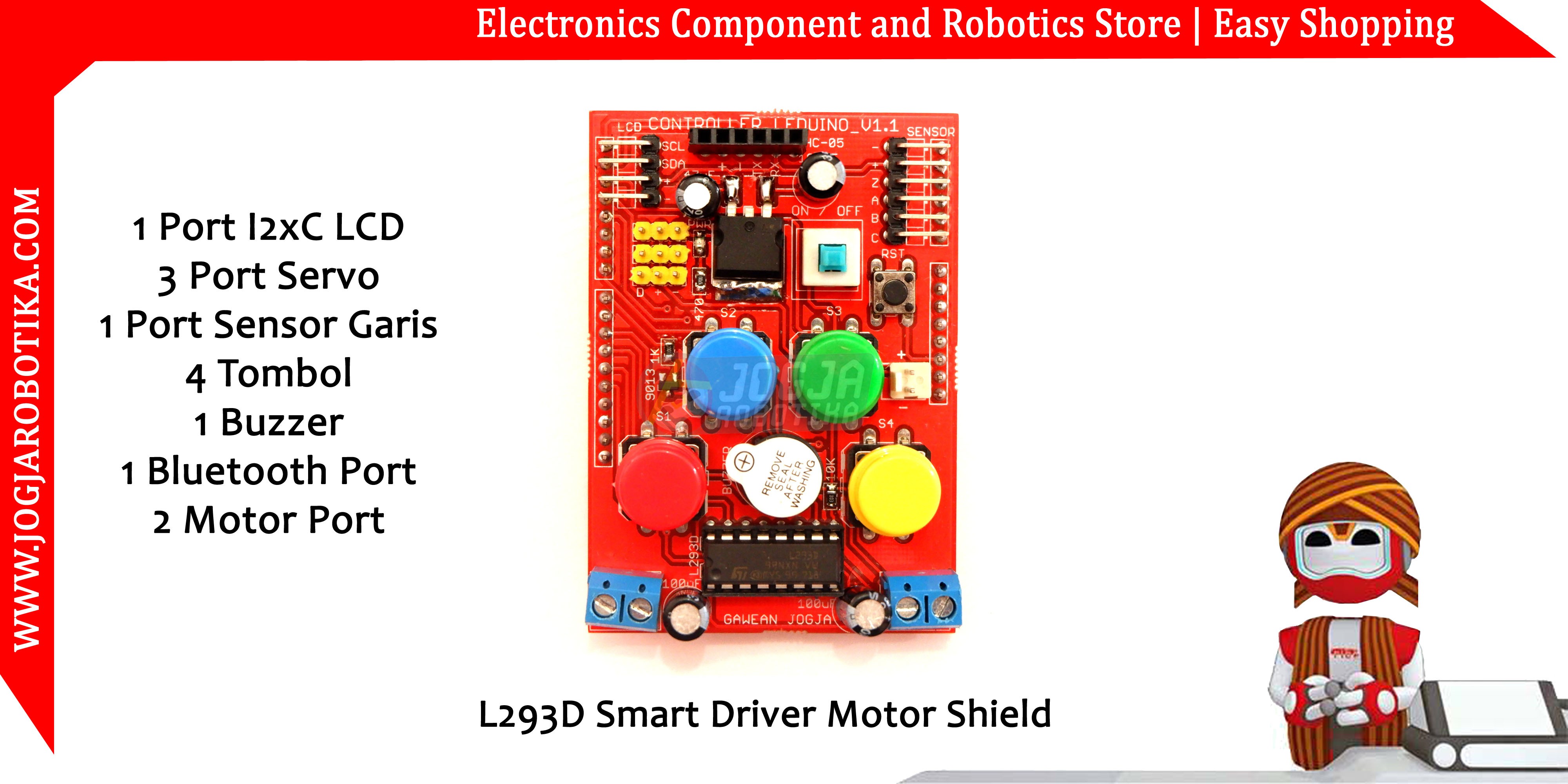 L293D Smart Driver Motor Shield