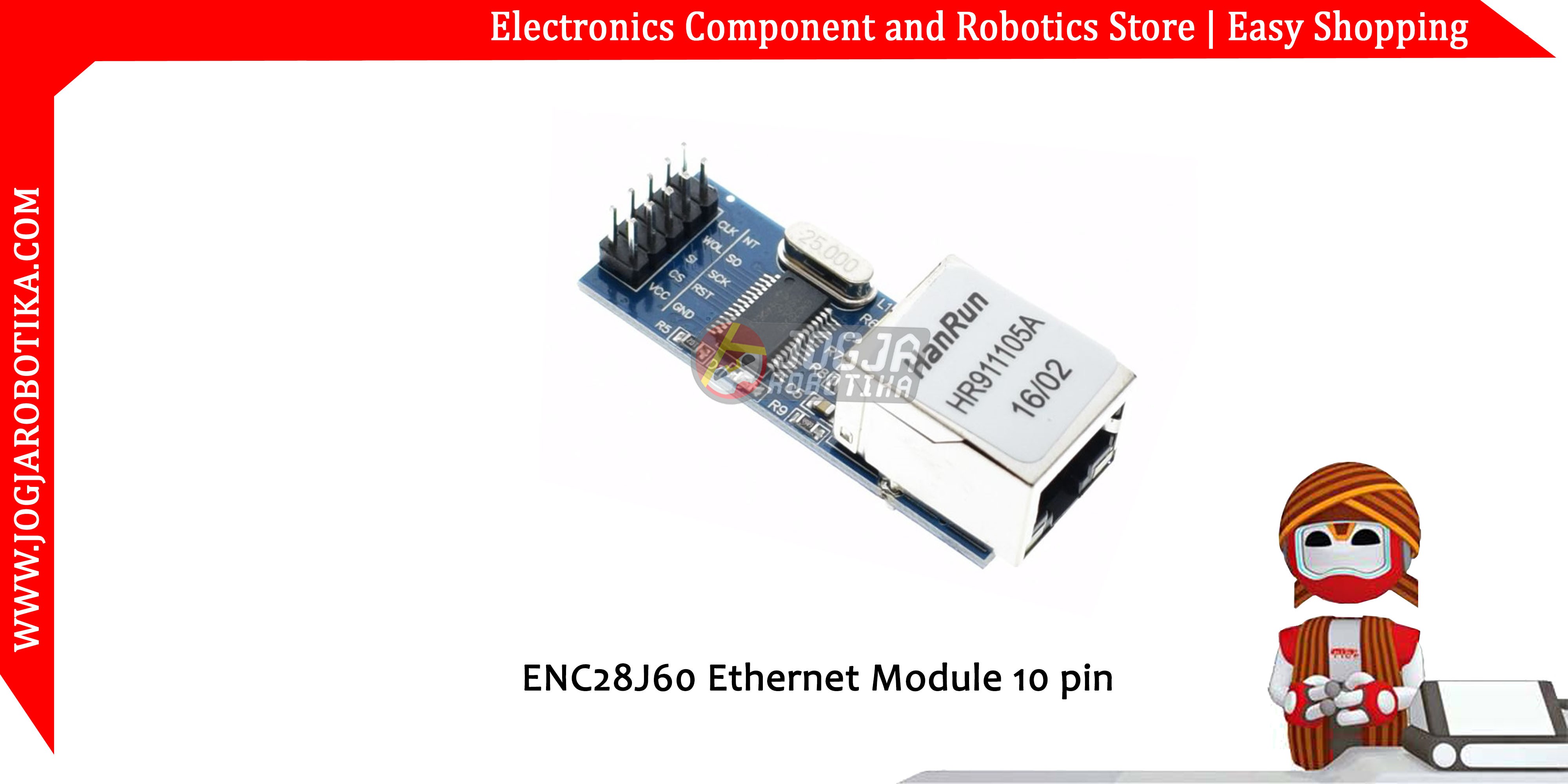 ENC28J60 Ethernet Module 10 pin