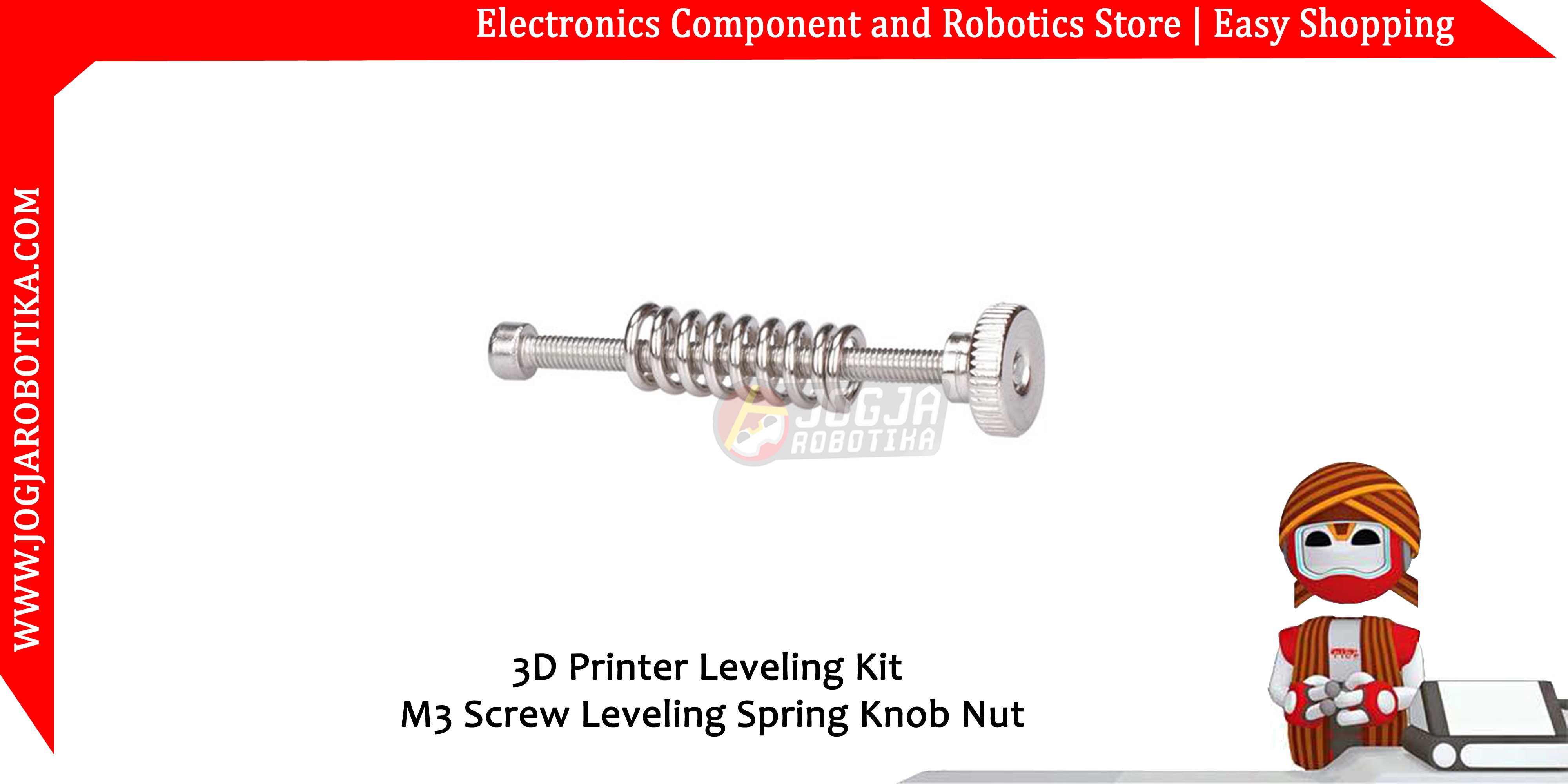 3D Printer Leveling Kit Screw M3 45 mm Leveling Bed Spring Knob Nut