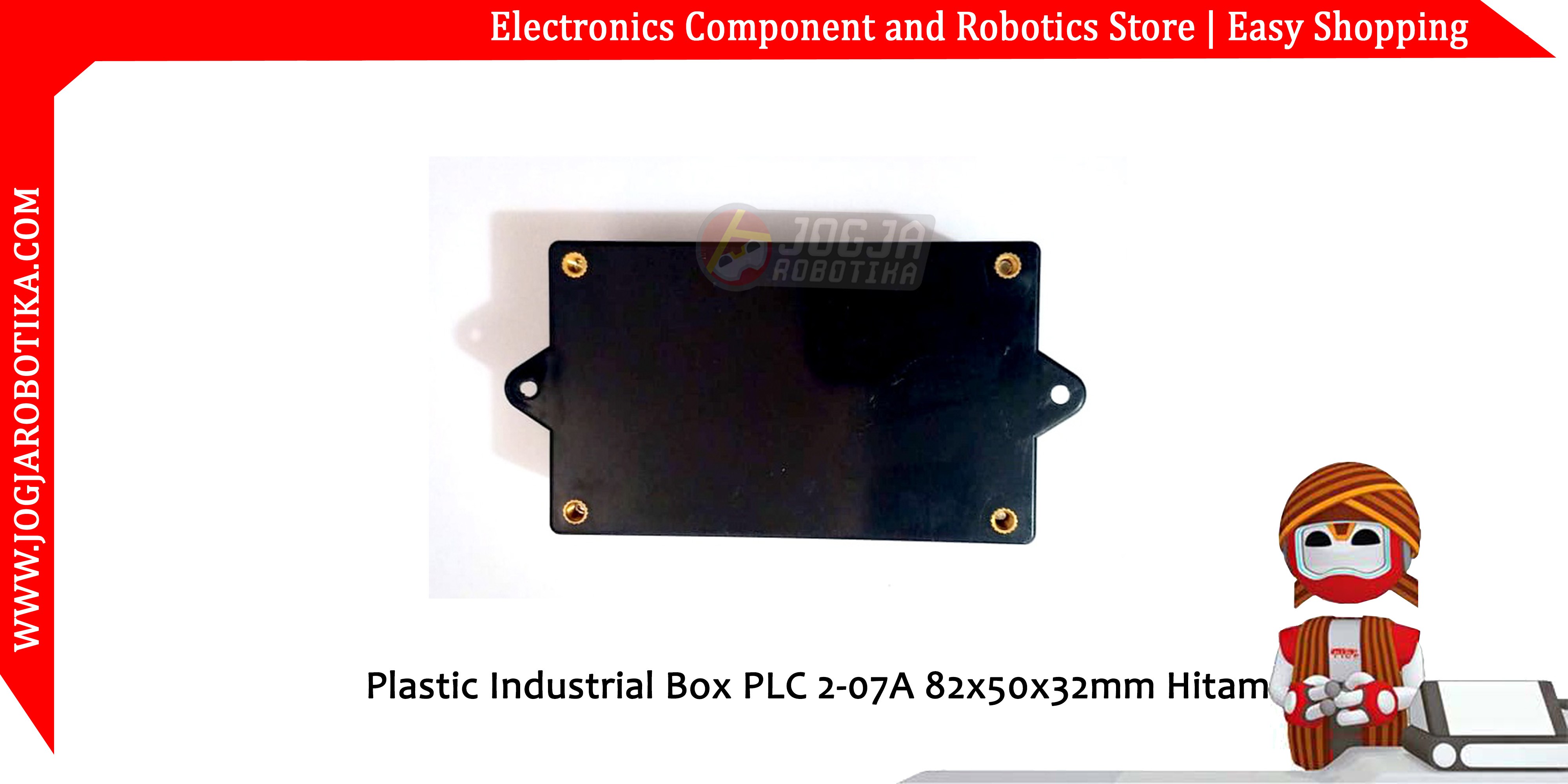 Plastic Industrial Box PLC 2-07A 82x50x32mm Hitam